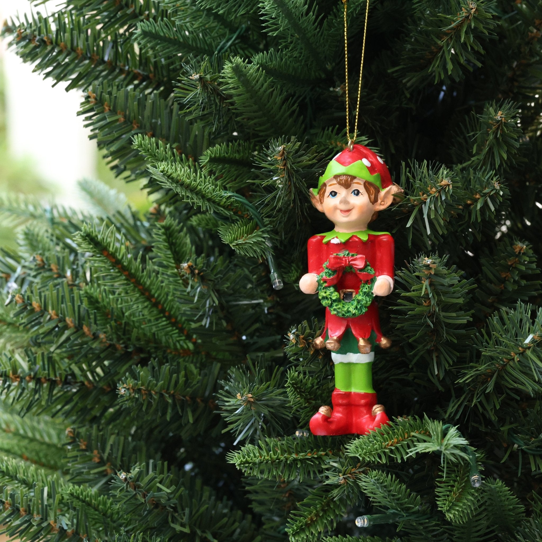 3pcs Christmas Elves Shatterproof Ornaments OPS017 - MODA FLORA Santa's Workshop