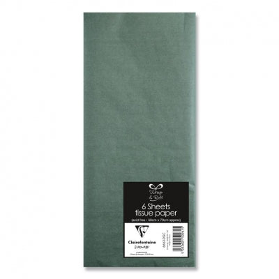6 Sheets of Dark Green Tissue Paper WRP003