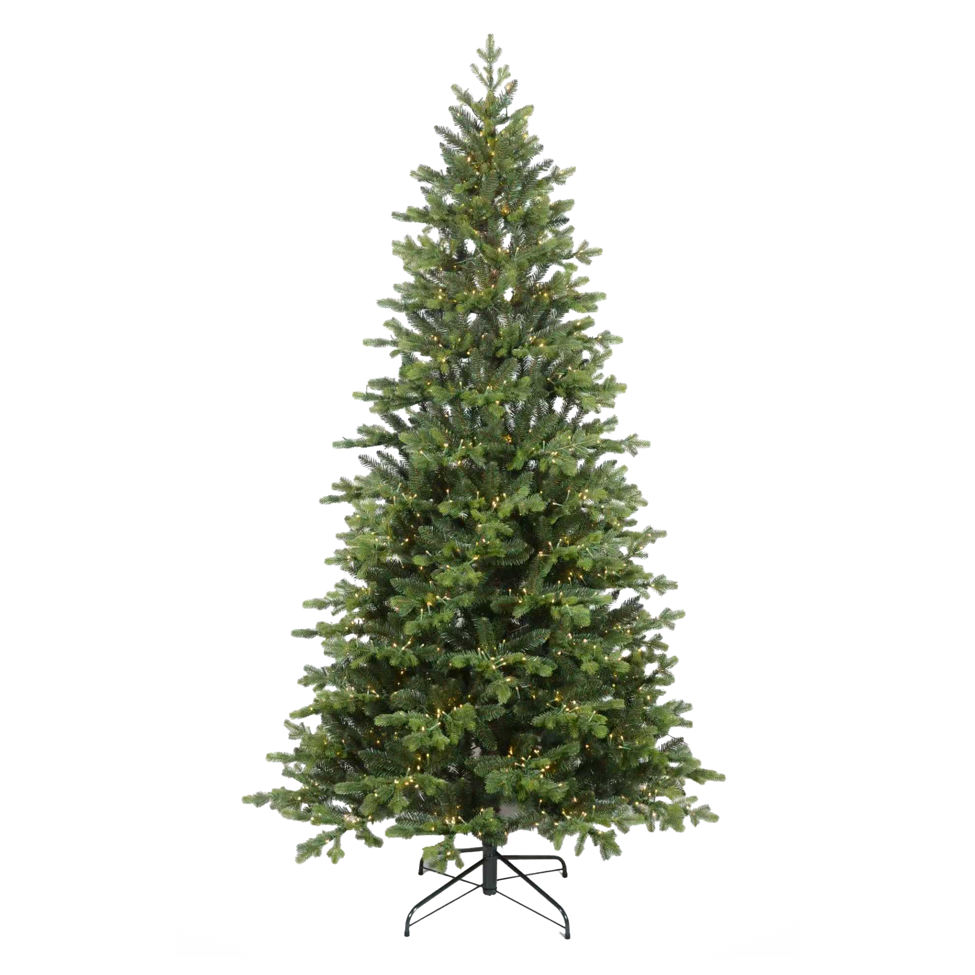 6Ft Nordmann Fir Artificial Christmas Tree with 360 warm white & multi color led lights KPB06
