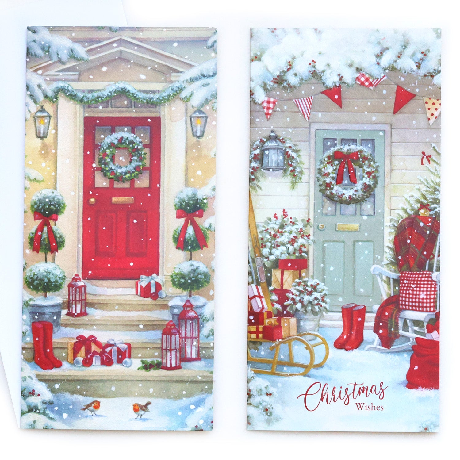 12PCS Luxury Doors Christmas Cards CRD003