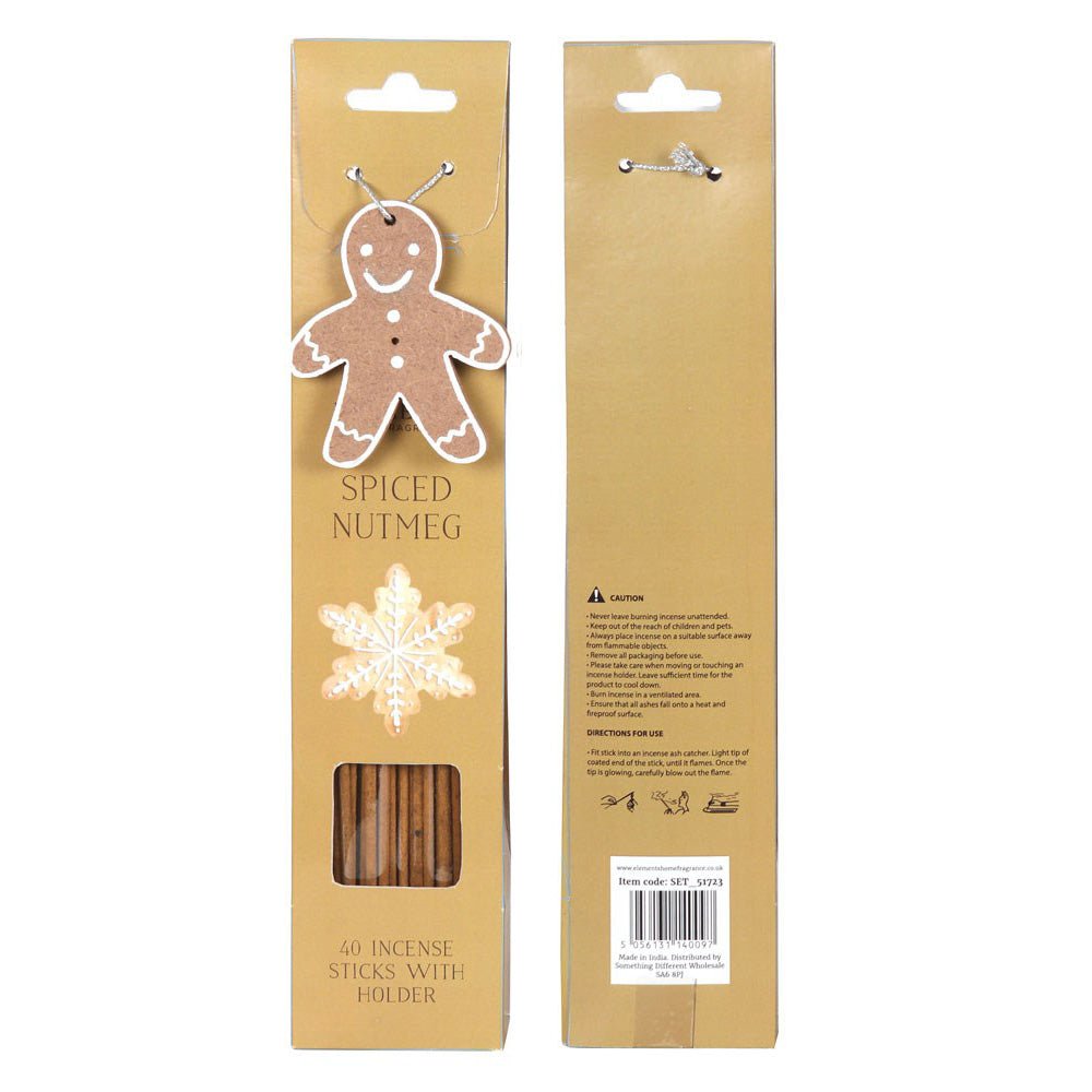 Gingerbread Incense Sticks with holder - Spiced Nutmeg CDL002N - MODA FLORA Santa's Workshop