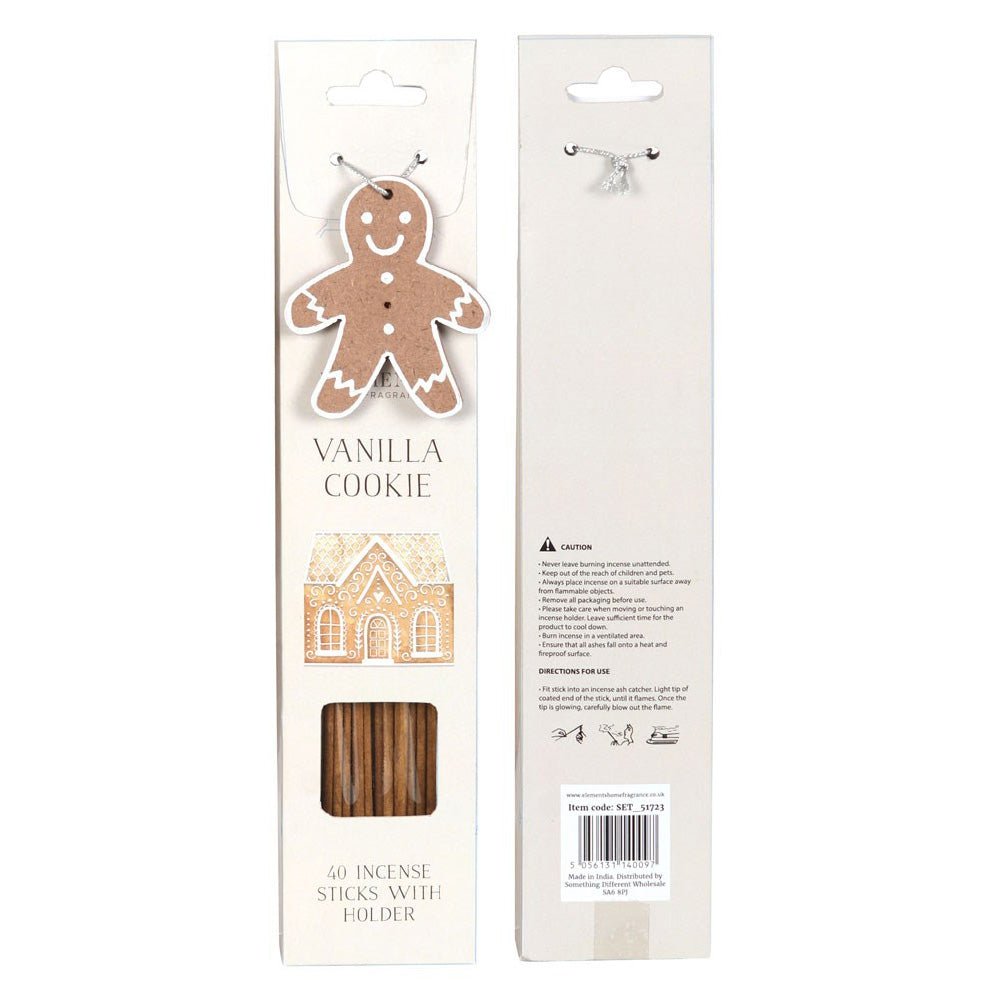 Gingerbread Incense Sticks with holder - Vanilla Cookie CDL002V - MODA FLORA Santa's Workshop