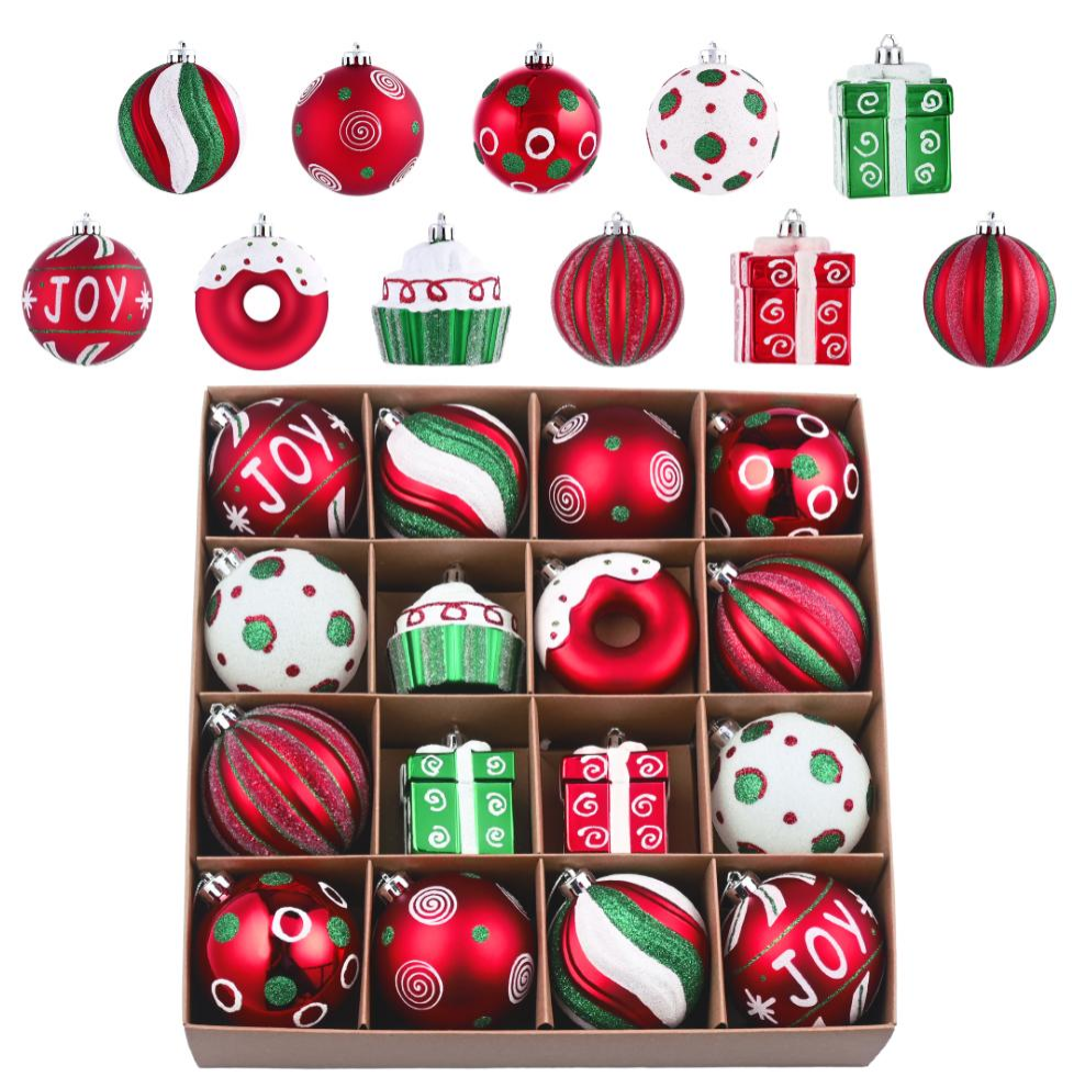 16pcs 8cm Donut Cake Ornament Set 08016004