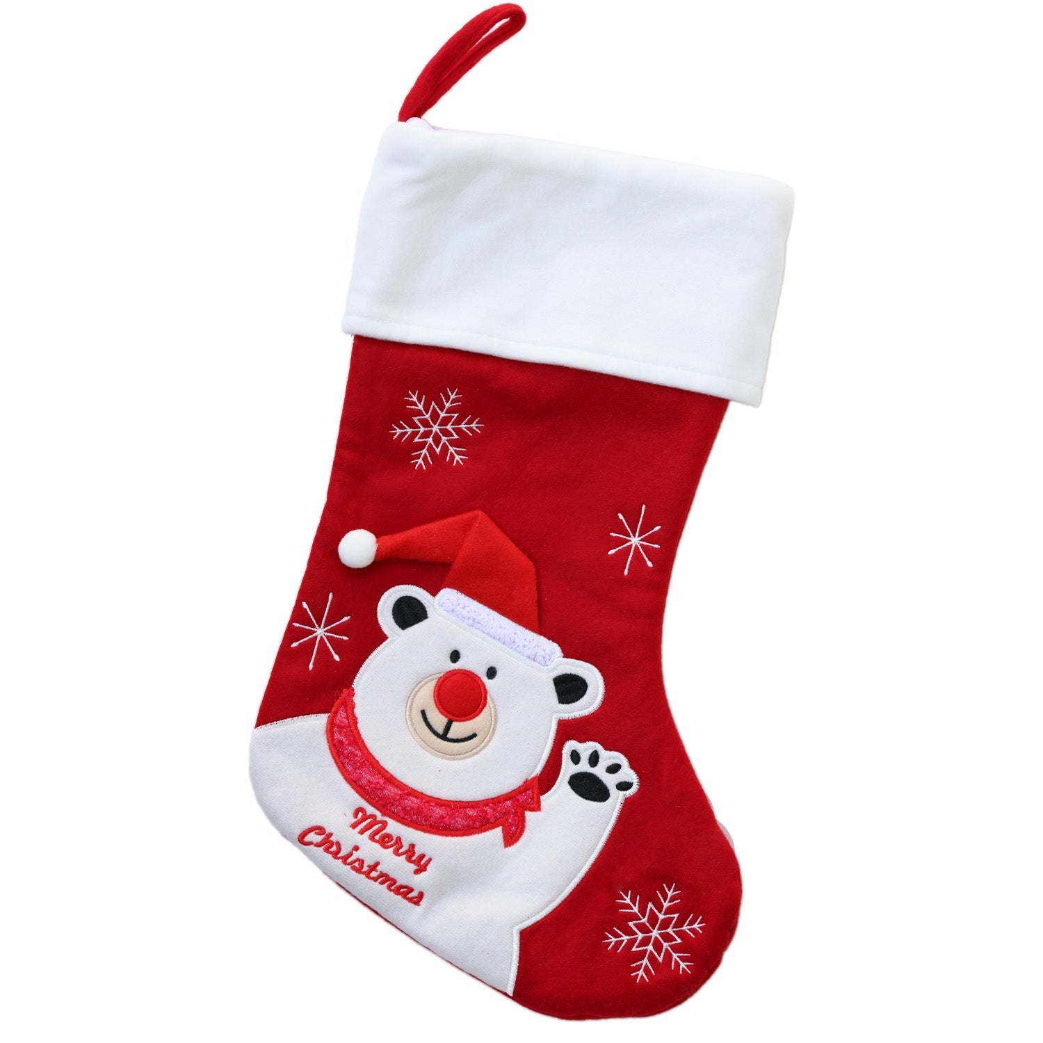 Personalised Cartoon Christmas Stocking 1pc - MODA FLORA Santa's Workshop