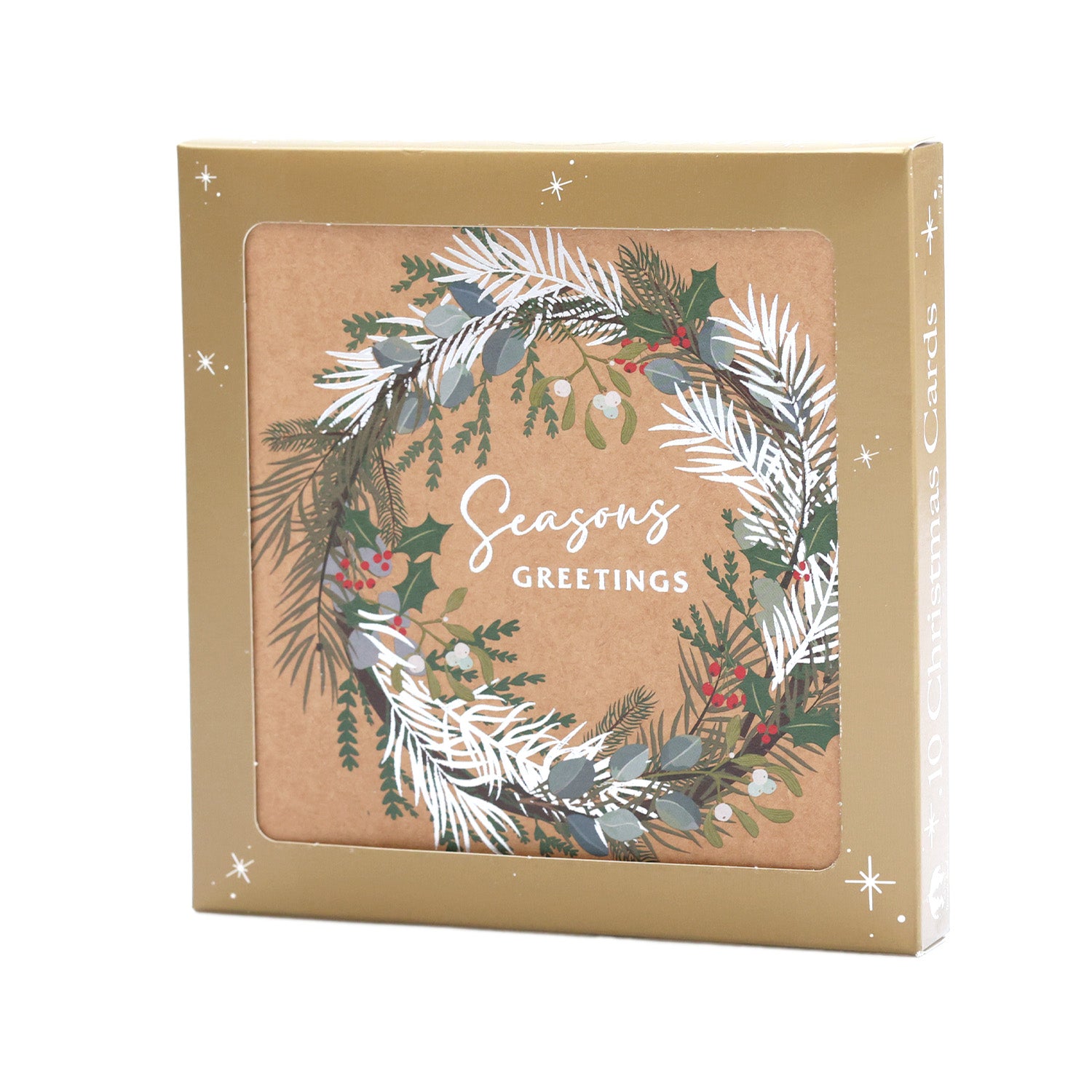 10pcs Woodland Foliage Christmas Cards CRD001