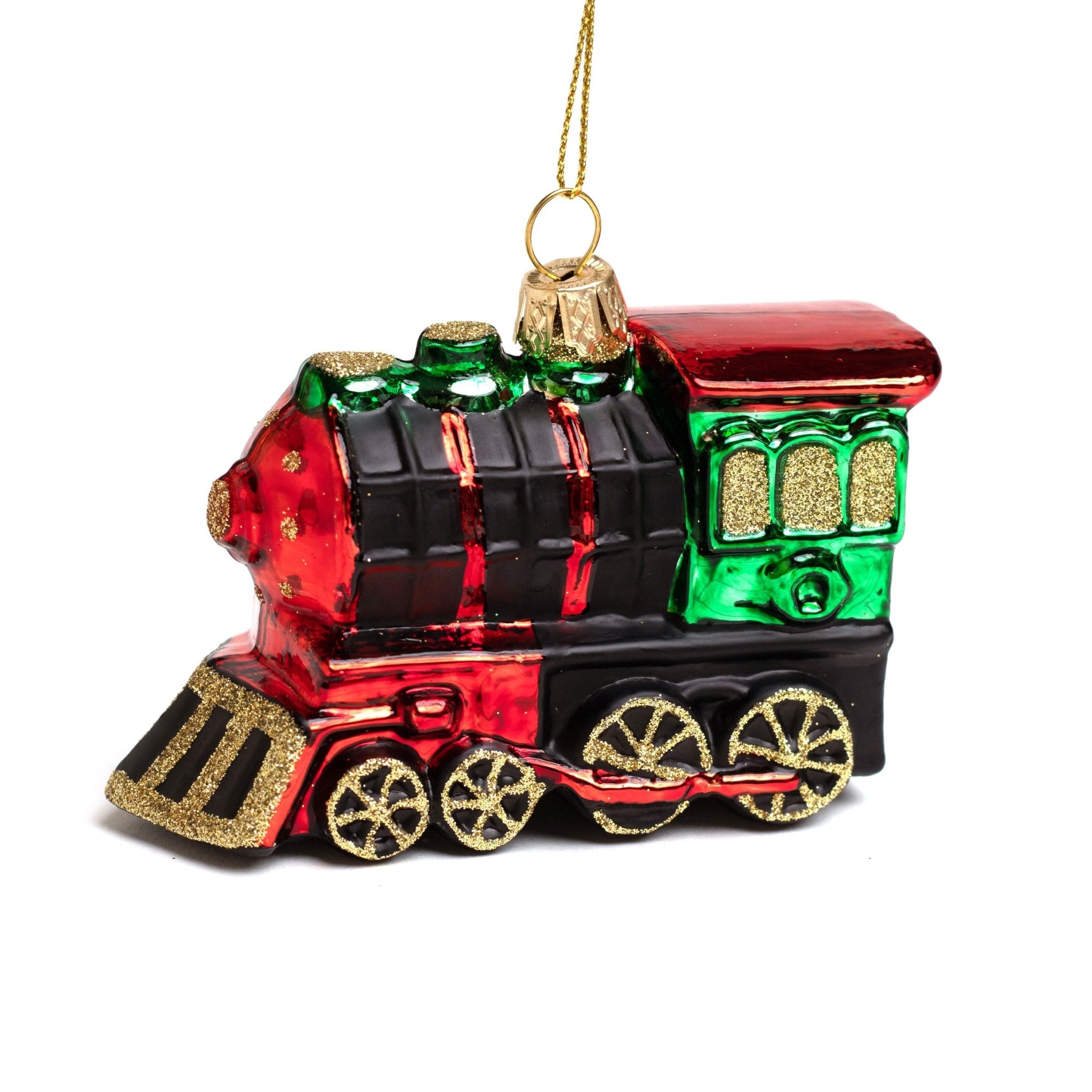 10cm Polar Express Train Glass Ornament OGS019 - MODA FLORA Santa's Workshop