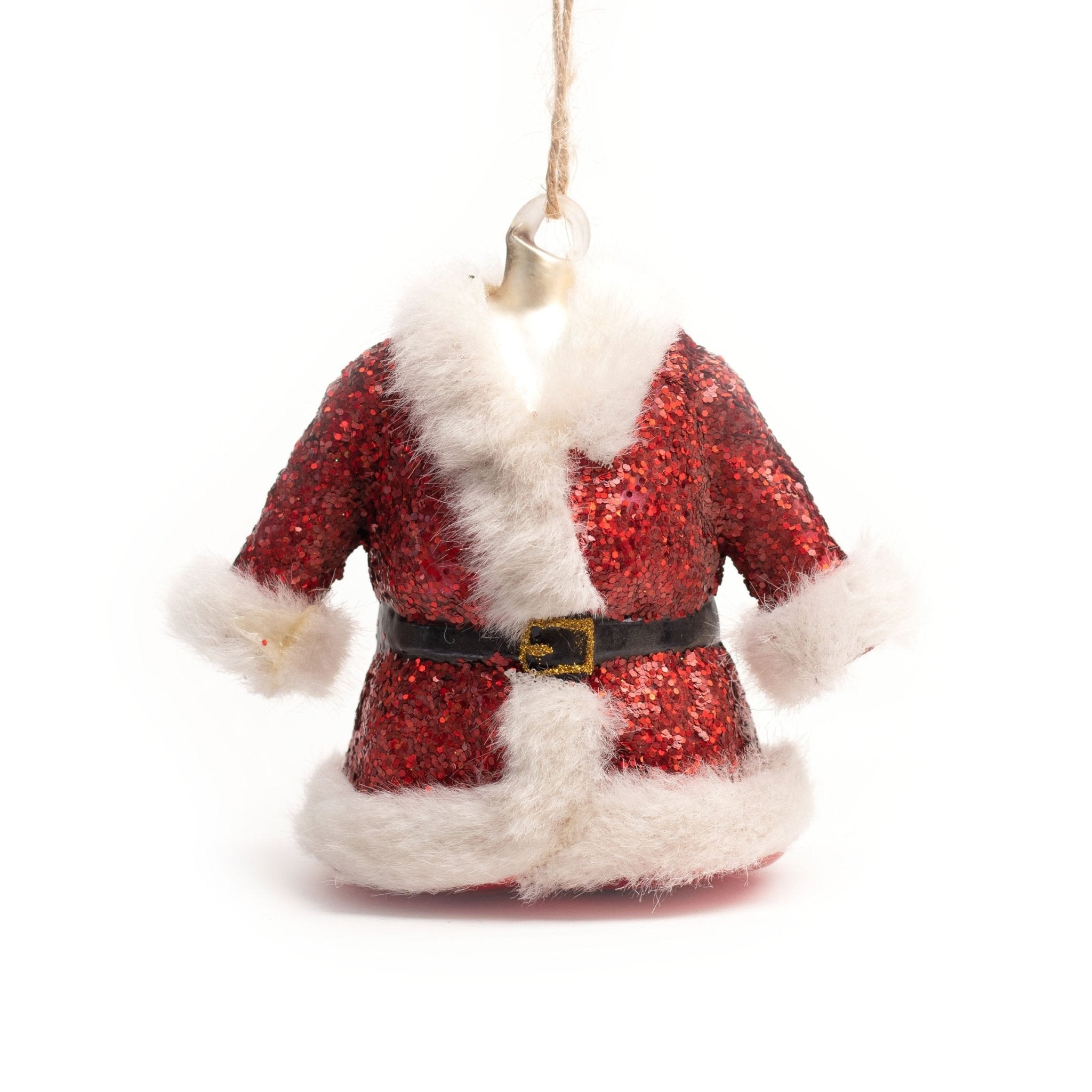 11.5cm Santa Jacket Glass ornament OGS009 - MODA FLORA Santa's Workshop