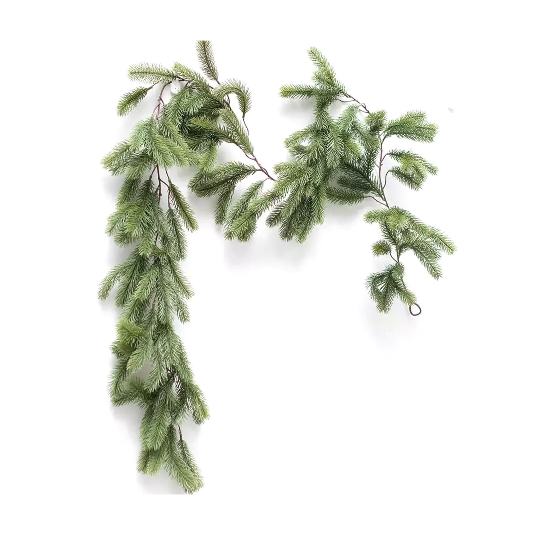 180cm Artificial Christmas Garland with 72 Pine Needles - MODA FLORA Santa's Workshop