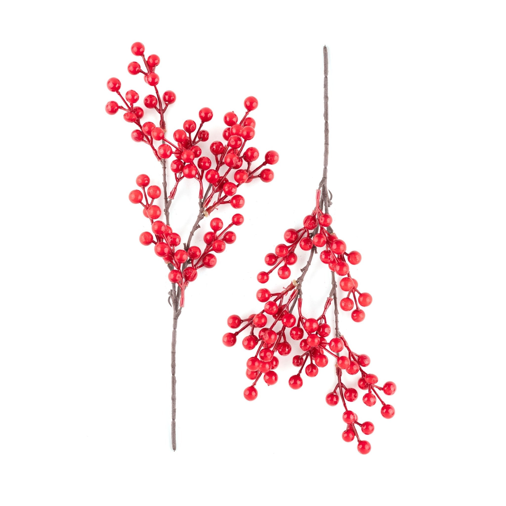 2pcs 41cm Red Berries Pick 01602 - MODA FLORA Santa's Workshop