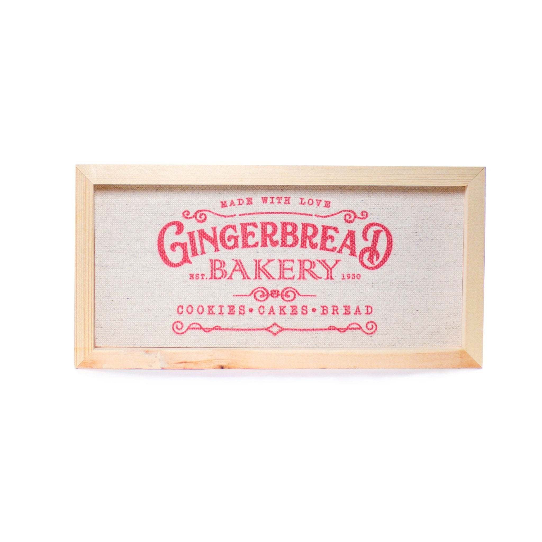 Christmas Sign Gingerbread Bakery 15x30cm - MODA FLORA Santa's Workshop