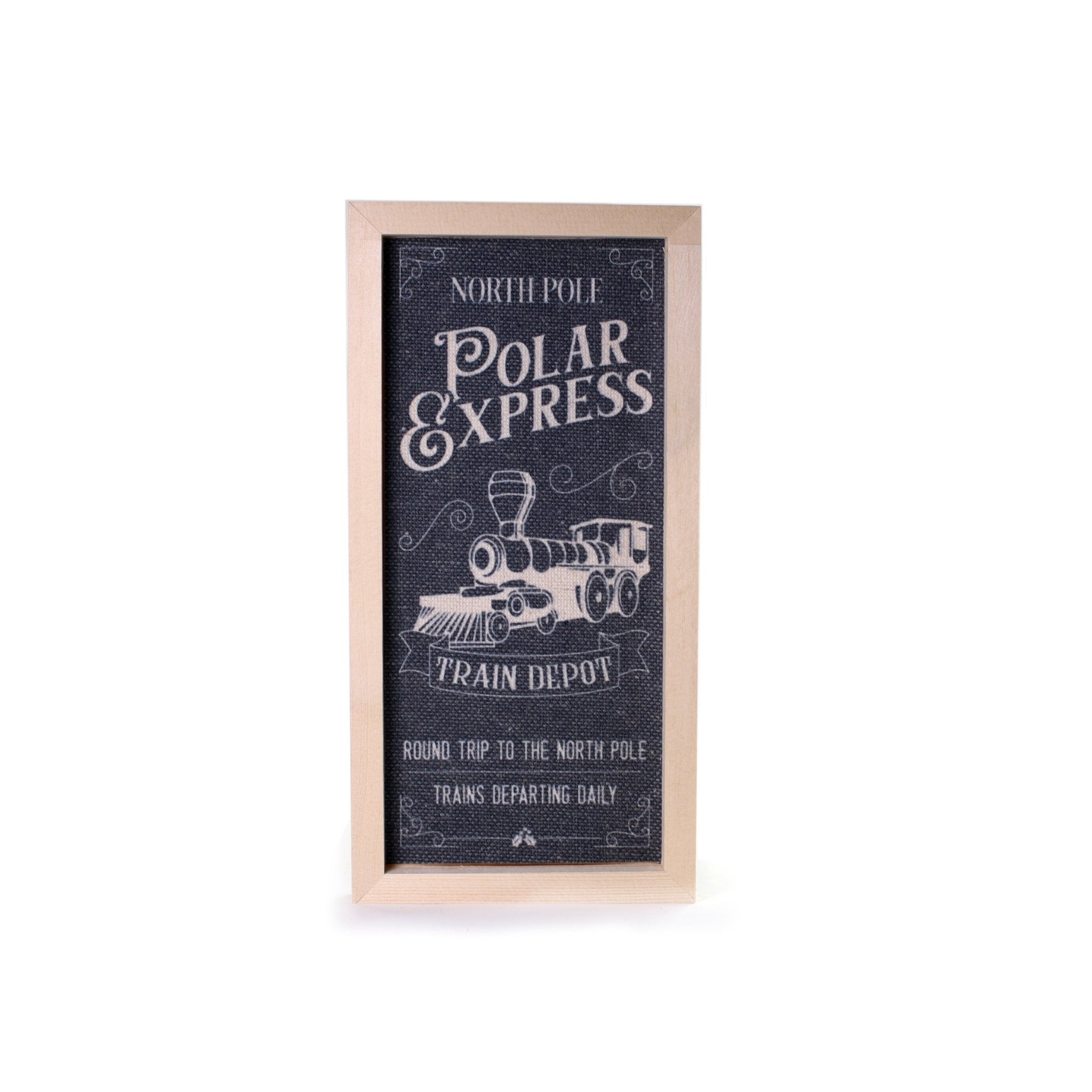 Christmas Sign Polar Express 15x30cm - MODA FLORA Santa's Workshop