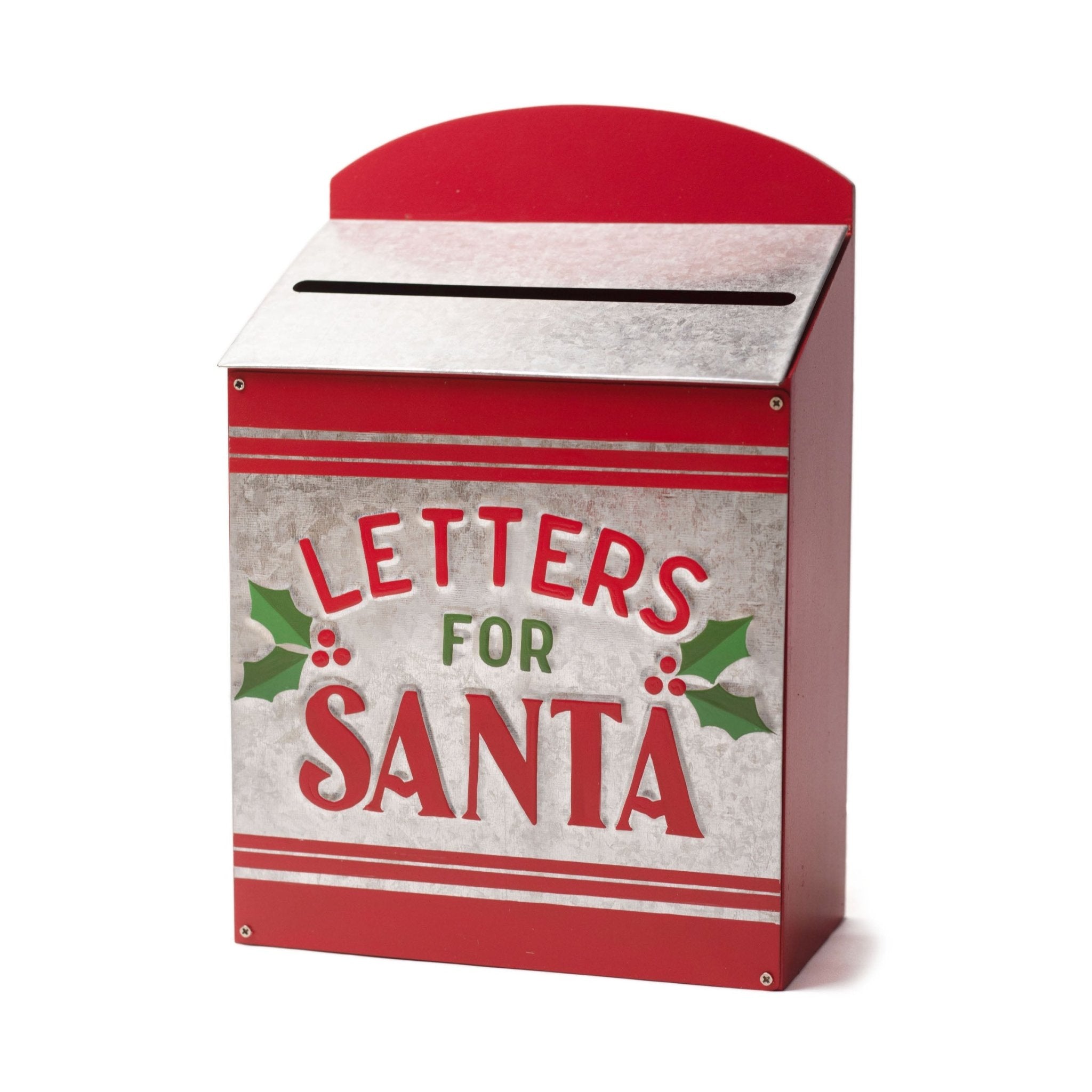 New Hearth & Hand Painted Metal 'Letters To Santa' Mailbox Bronze  8.5x5.5x8 - Helia Beer Co