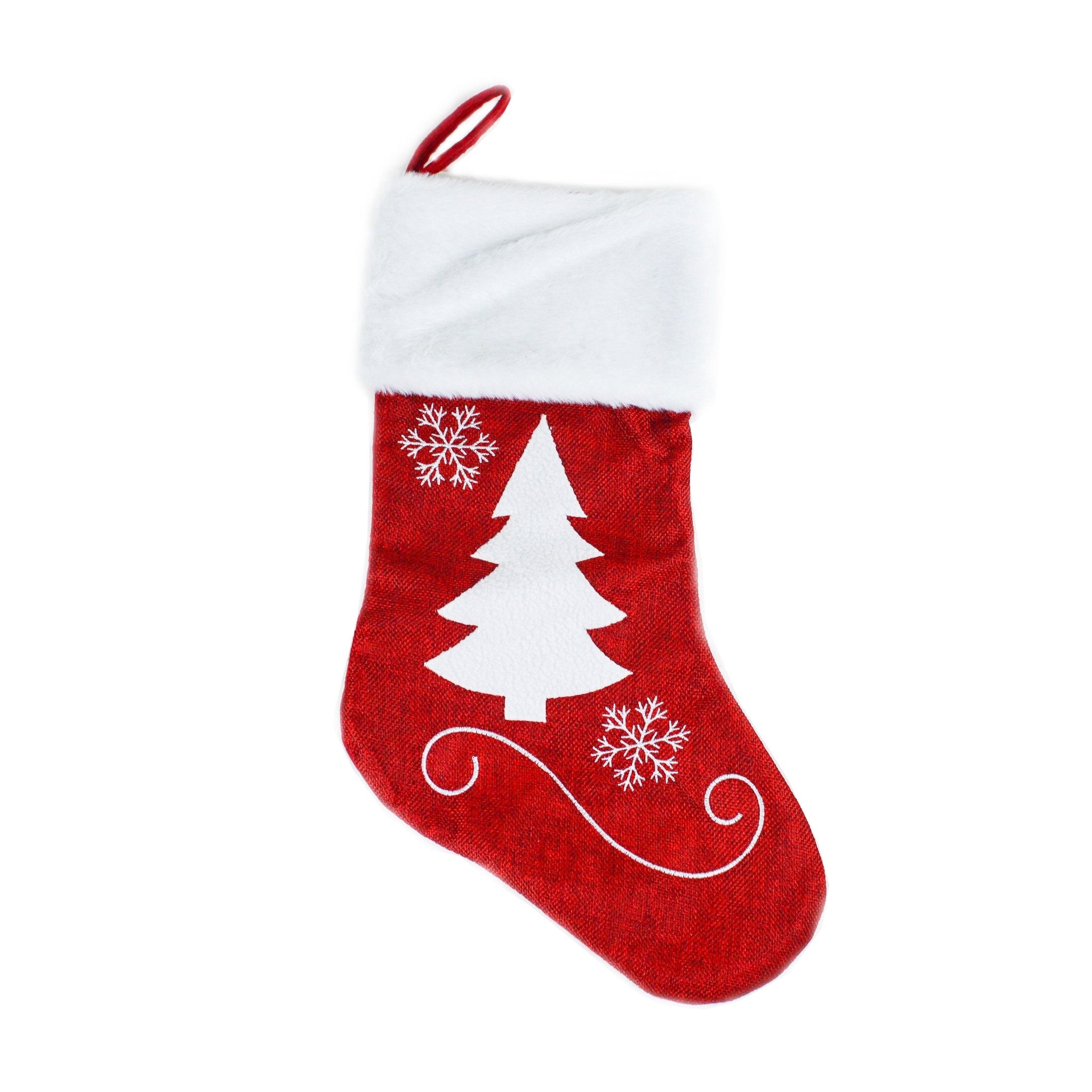 Personalised Classic Christmas Stocking 1pc - MODA FLORA Santa's Workshop