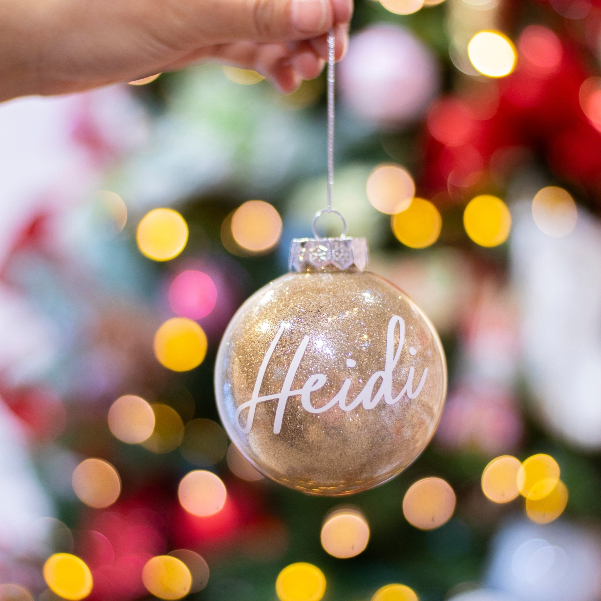 Personalised Shatterproof Christmas Ball Ornament - MODA FLORA Santa's Workshop