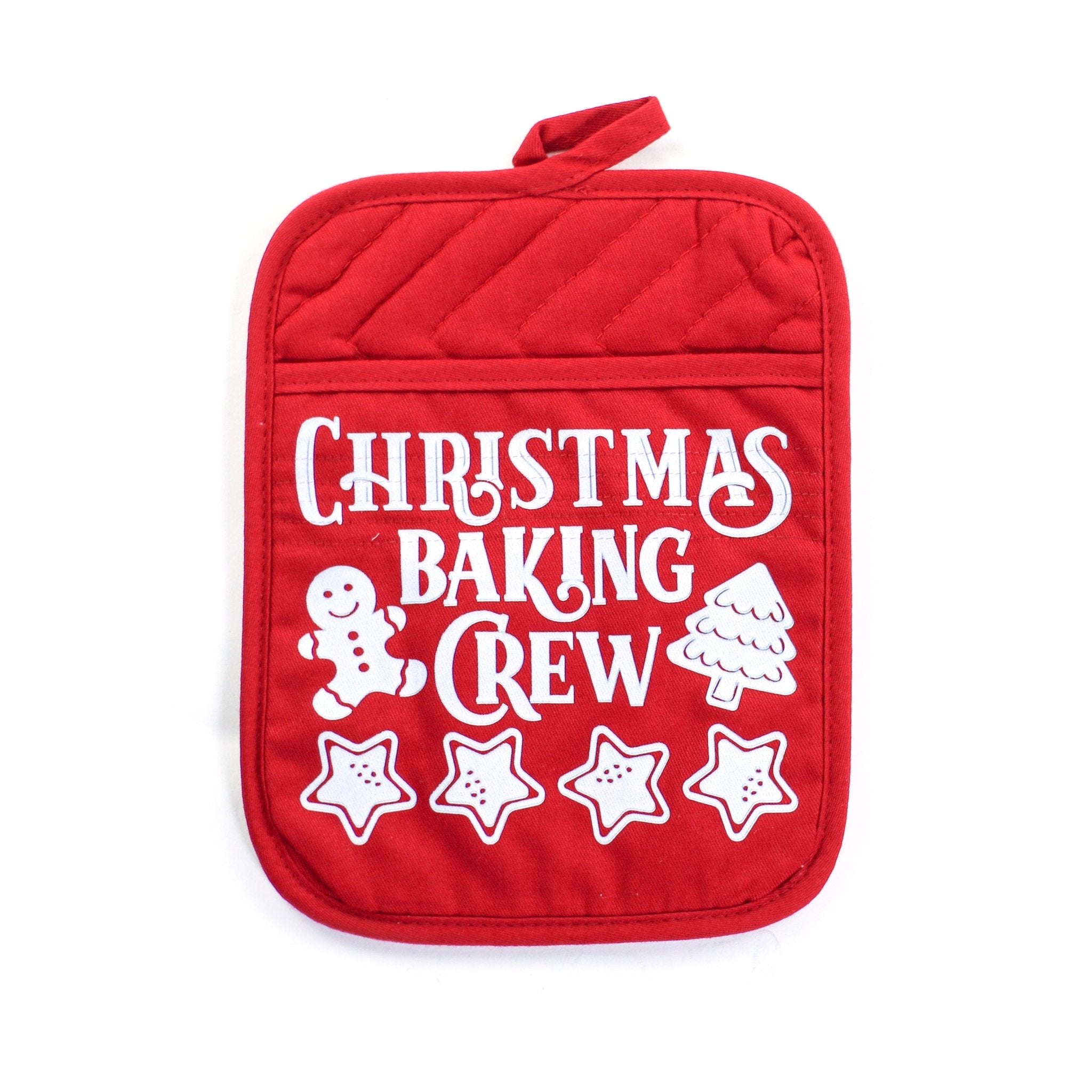 Pot holder Christmas baking Crew - MODA FLORA Santa's Workshop