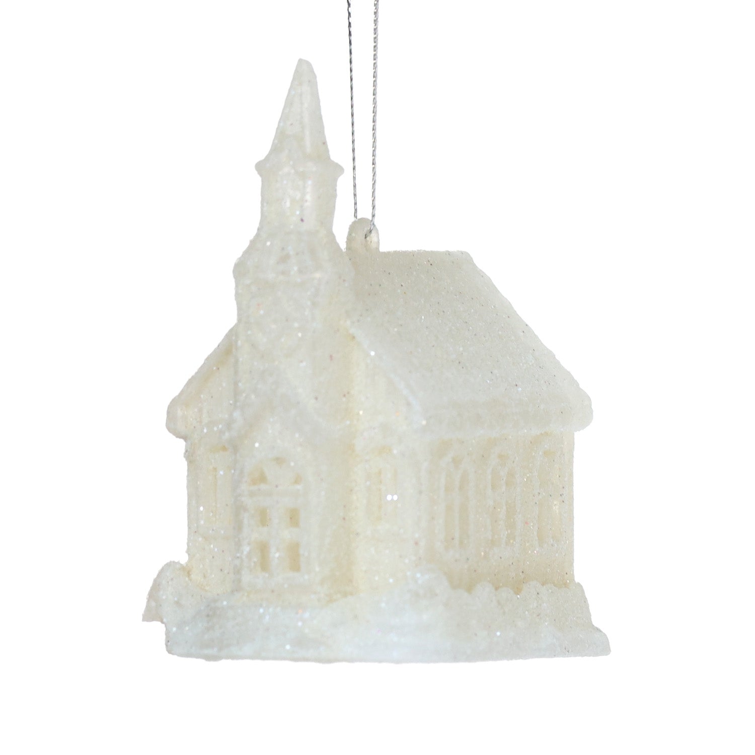 10cm Shatterproof Christmas Church Ornament Ornament 03701 - MODA FLORA Santa's Workshop