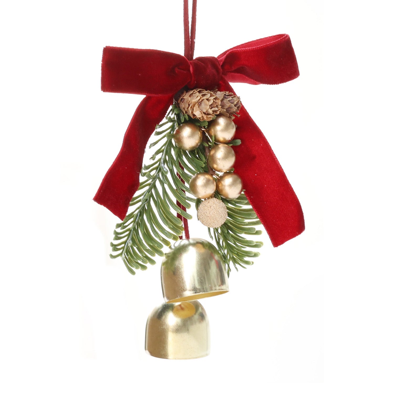 14cm Christmas Bell Ornament 05101 - MODA FLORA Santa's Workshop