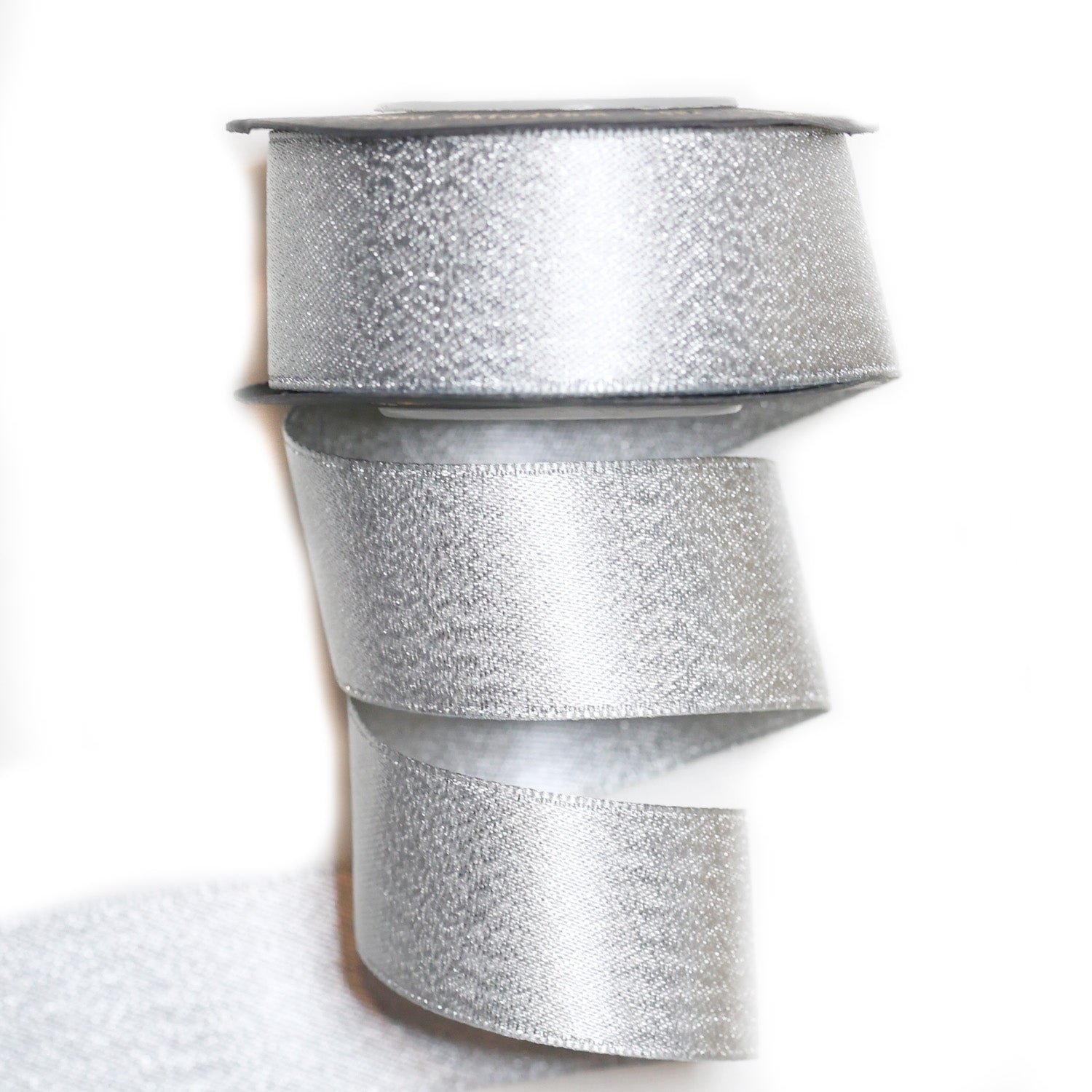 22mm x 5M Silver Satin Ribbon 2205002 - MODA FLORA Santa's Workshop