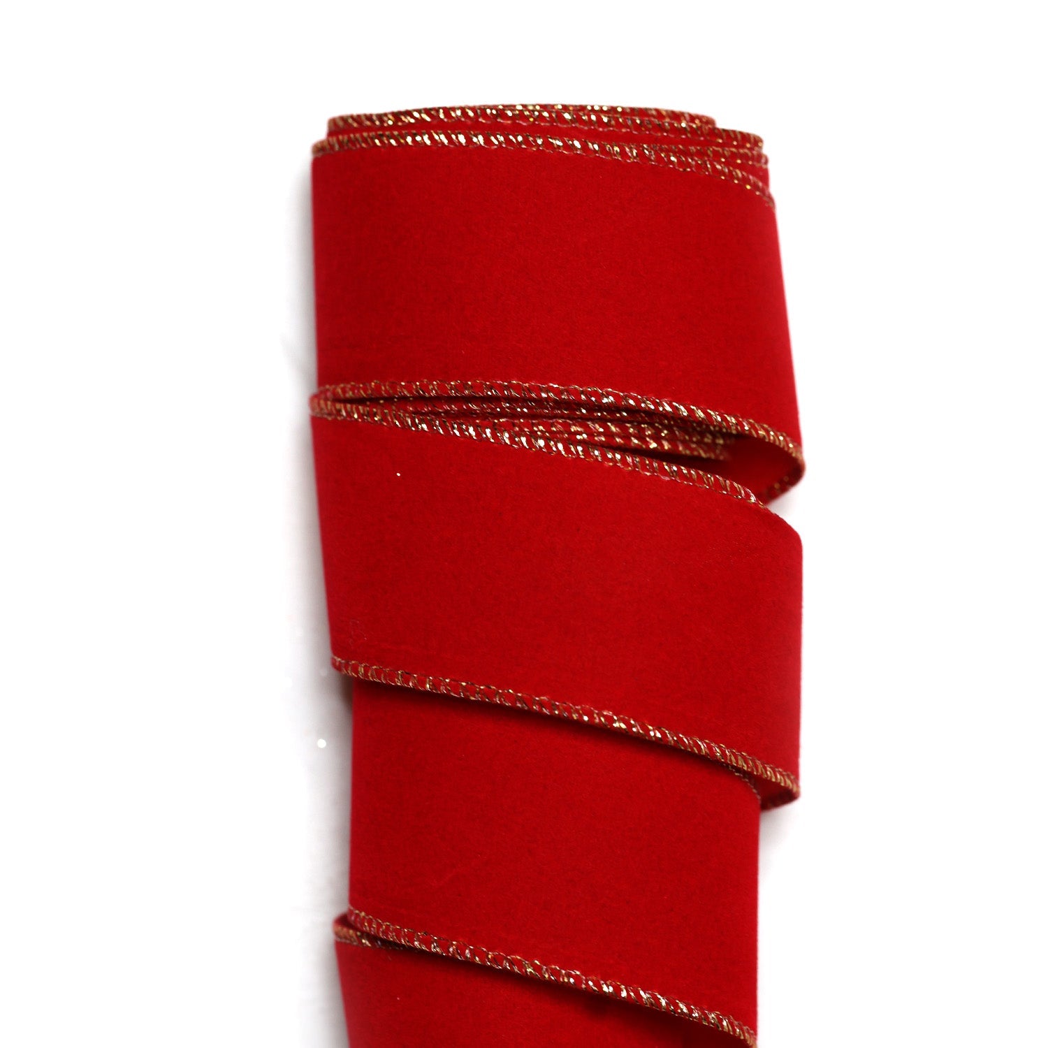 38mm x 5M Red Velvet Ribbon 3805003 - MODA FLORA Santa's Workshop