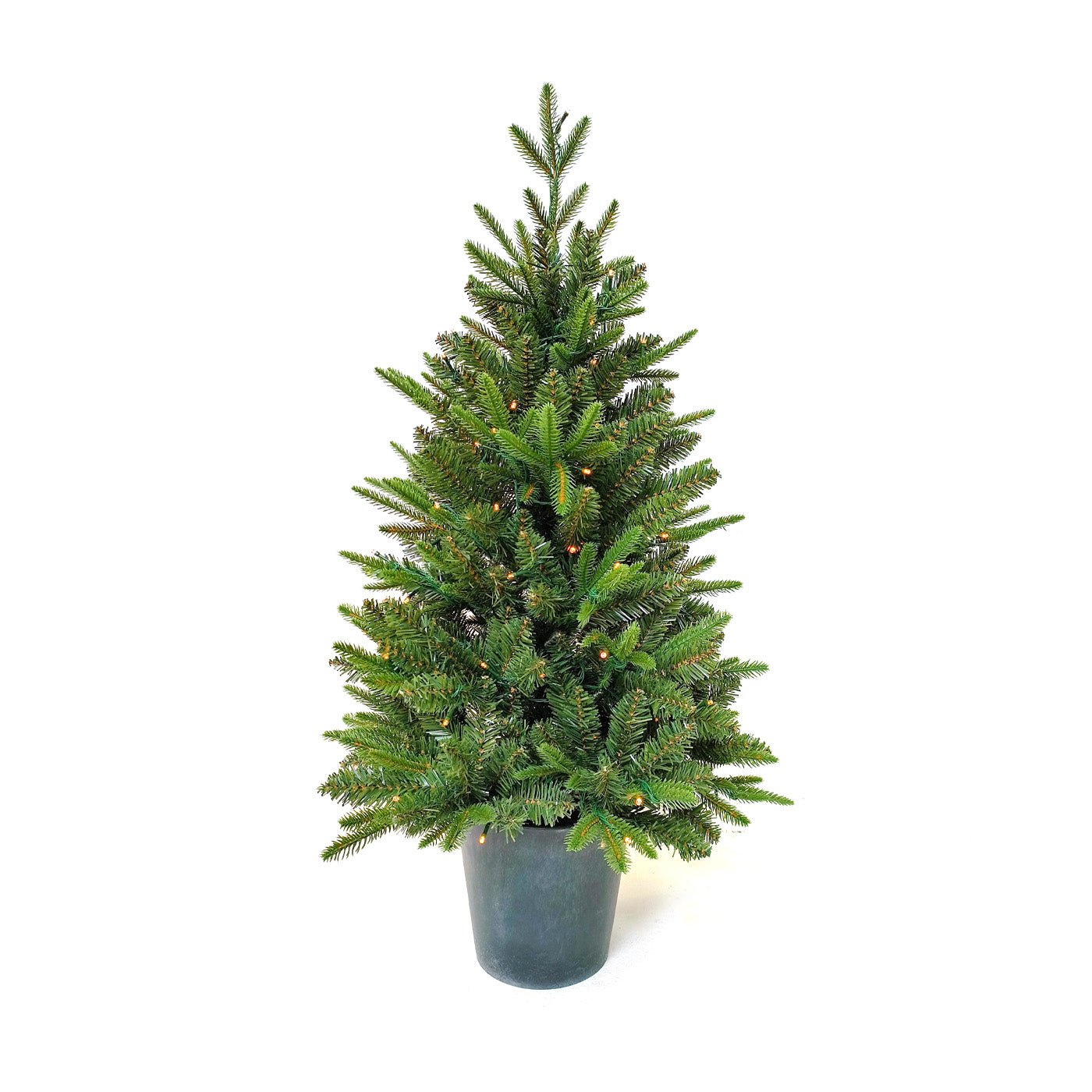 3Ft Miniature Fraser Fir Artificial Christmas Tree with 100 Lights KCFL3 - MODA FLORA Santa's Workshop