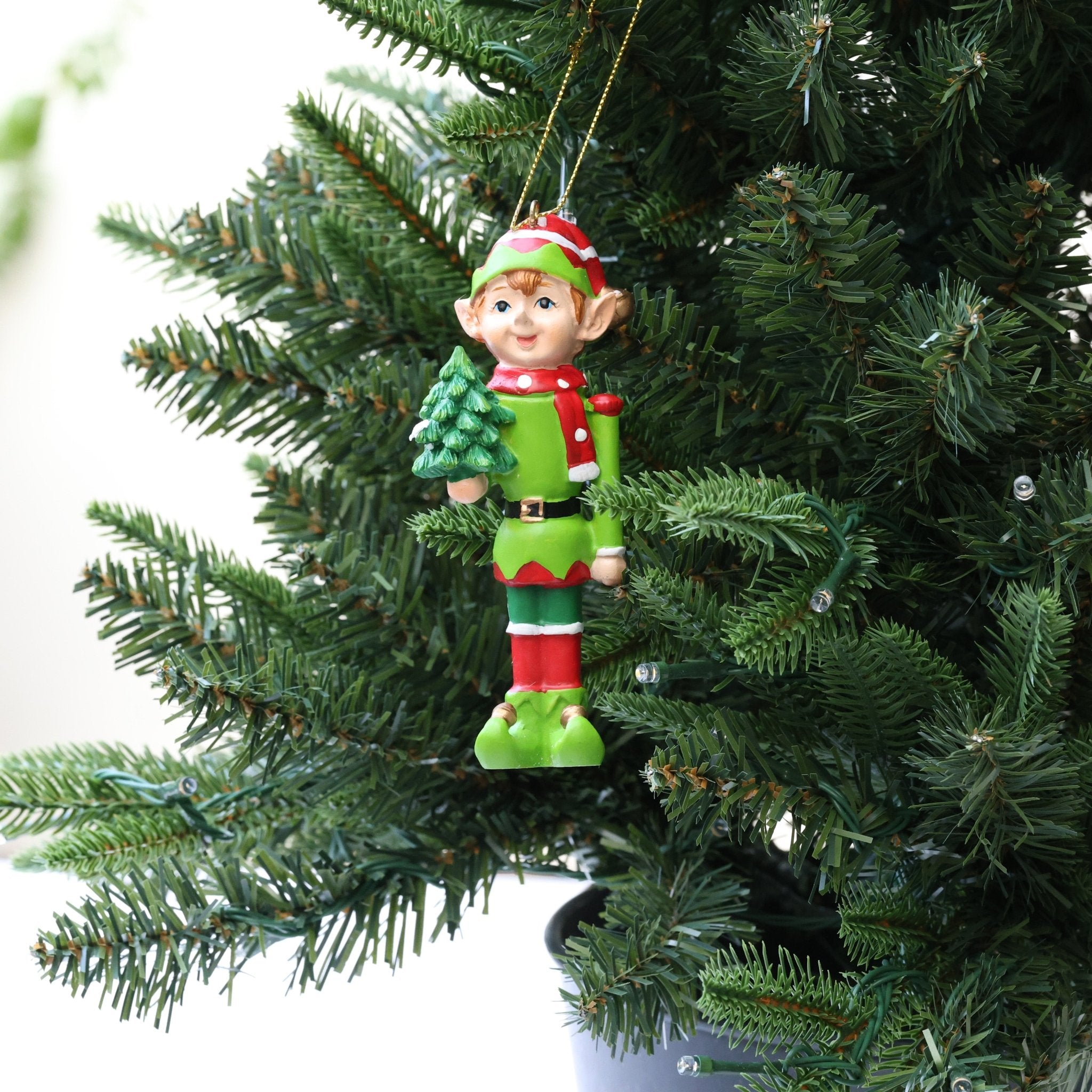 3pcs Christmas Elves Shatterproof Ornaments OPS017 - MODA FLORA Santa's Workshop