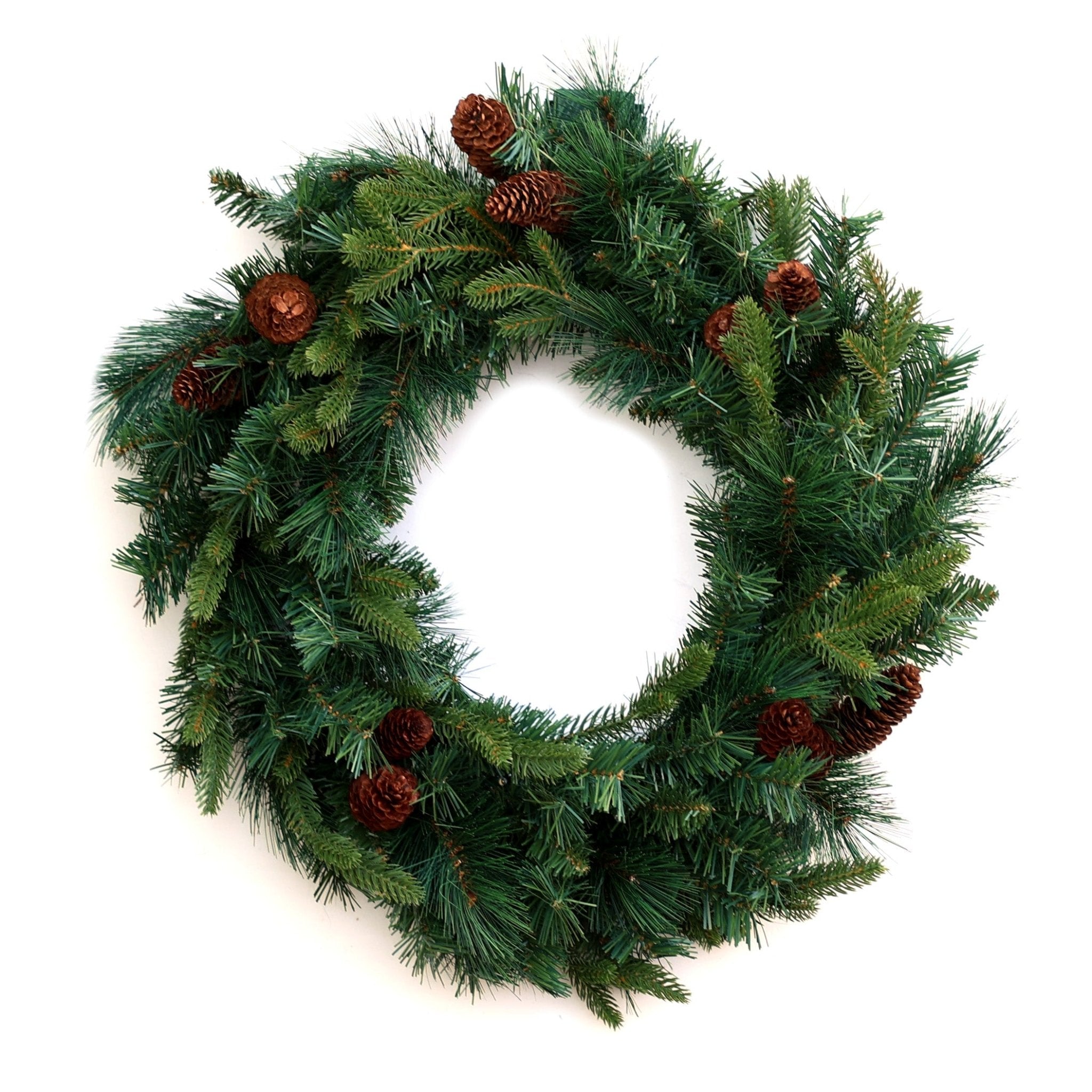 60cm Premium Quality Artificial Wreath no light HR24 - MODA FLORA Santa's Workshop