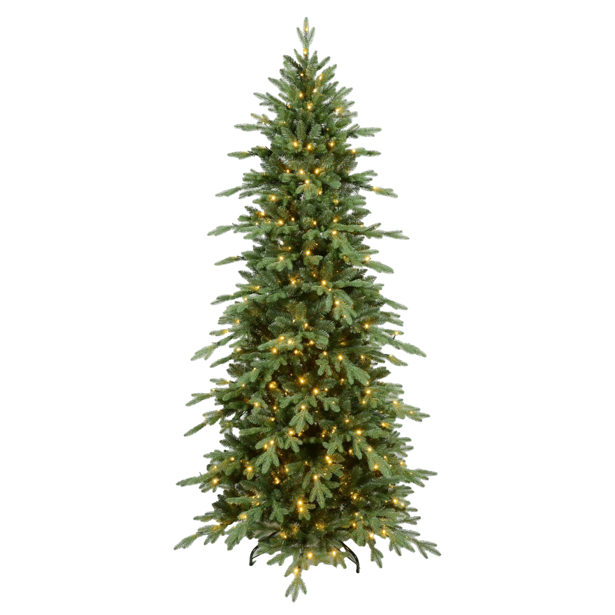6Ft Balsam Fir Artificial Christmas Tree with 370 warm white & multi color led lights LHL6 - MODA FLORA Santa's Workshop
