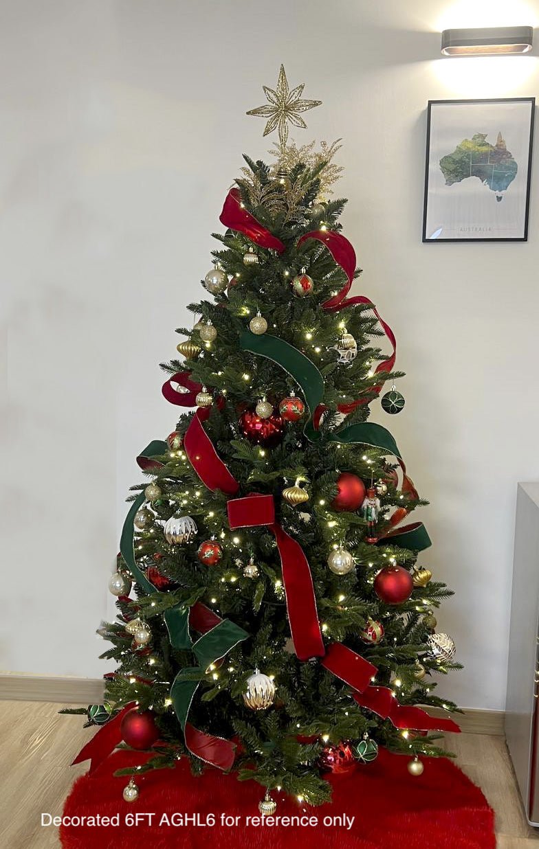 6Ft Fraser Fir Premium Quality Artificial Christmas Tree with 350 Lights AGHL6 - MODA FLORA Santa's Workshop