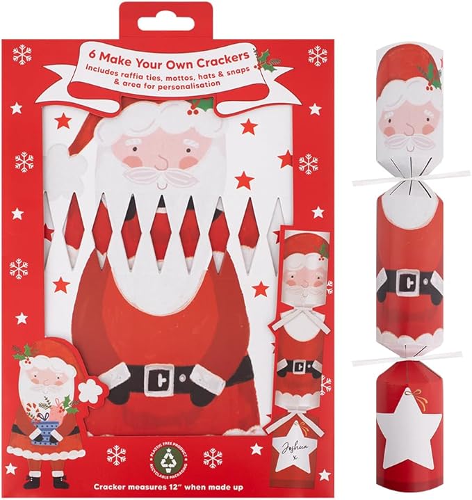 6PCS 12" DIY Santa Christmas Cracker Kit - MODA FLORA Santa's Workshop