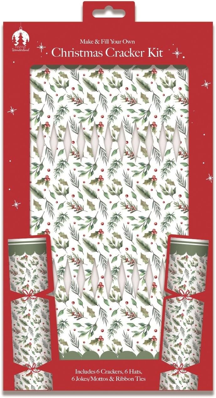 6PCS DIY Greenery Christmas Cracker Kit | Christmas