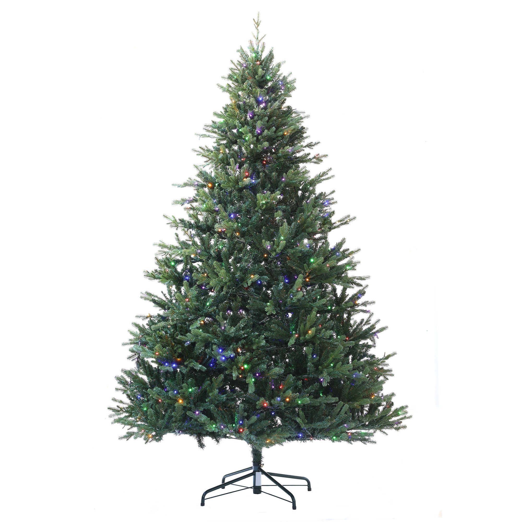 7.5Ft Douglas Fir Artificial Christmas Tree with 700 Warm White & Multi Color LED lights VBEL7.5 - MODA FLORA Santa's Workshop