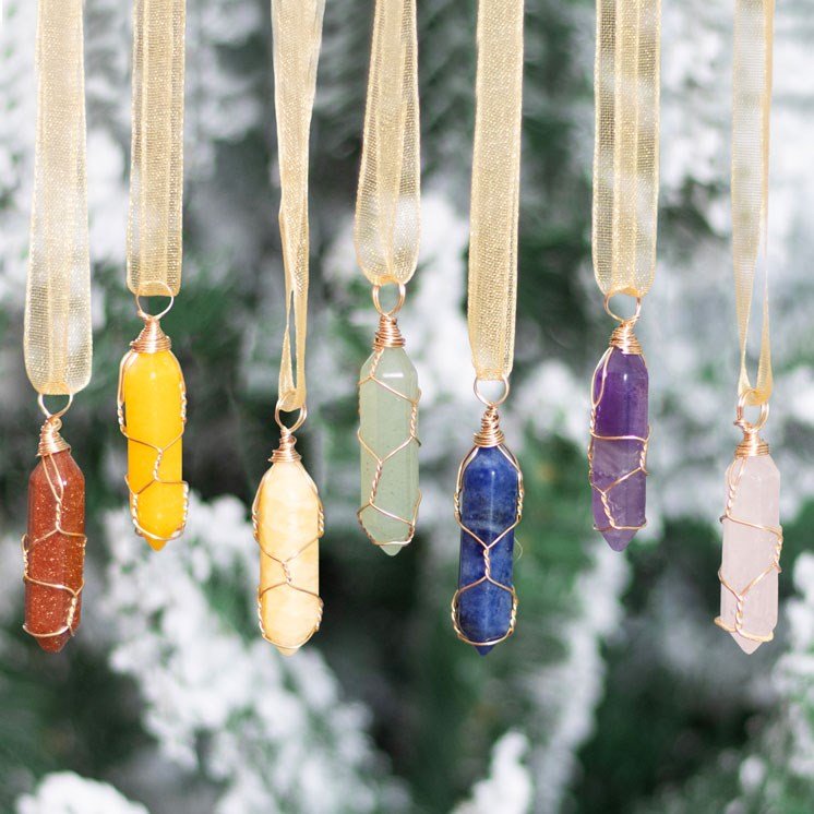7PCS Hanging Crystals for Christmas Tree OPS015 - MODA FLORA Santa's Workshop