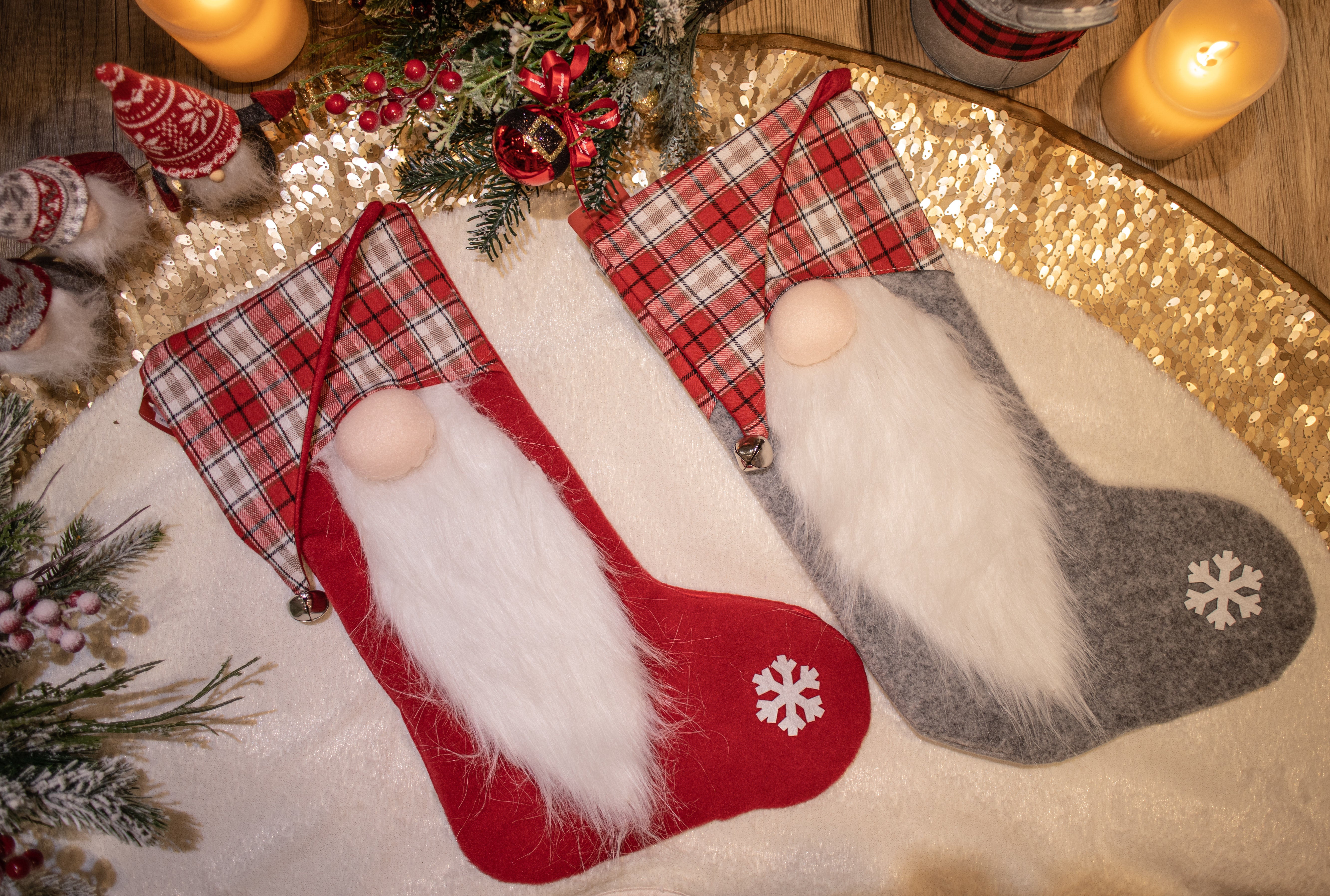 Personalised Christmas Stocking Gnome Sahana 1pc