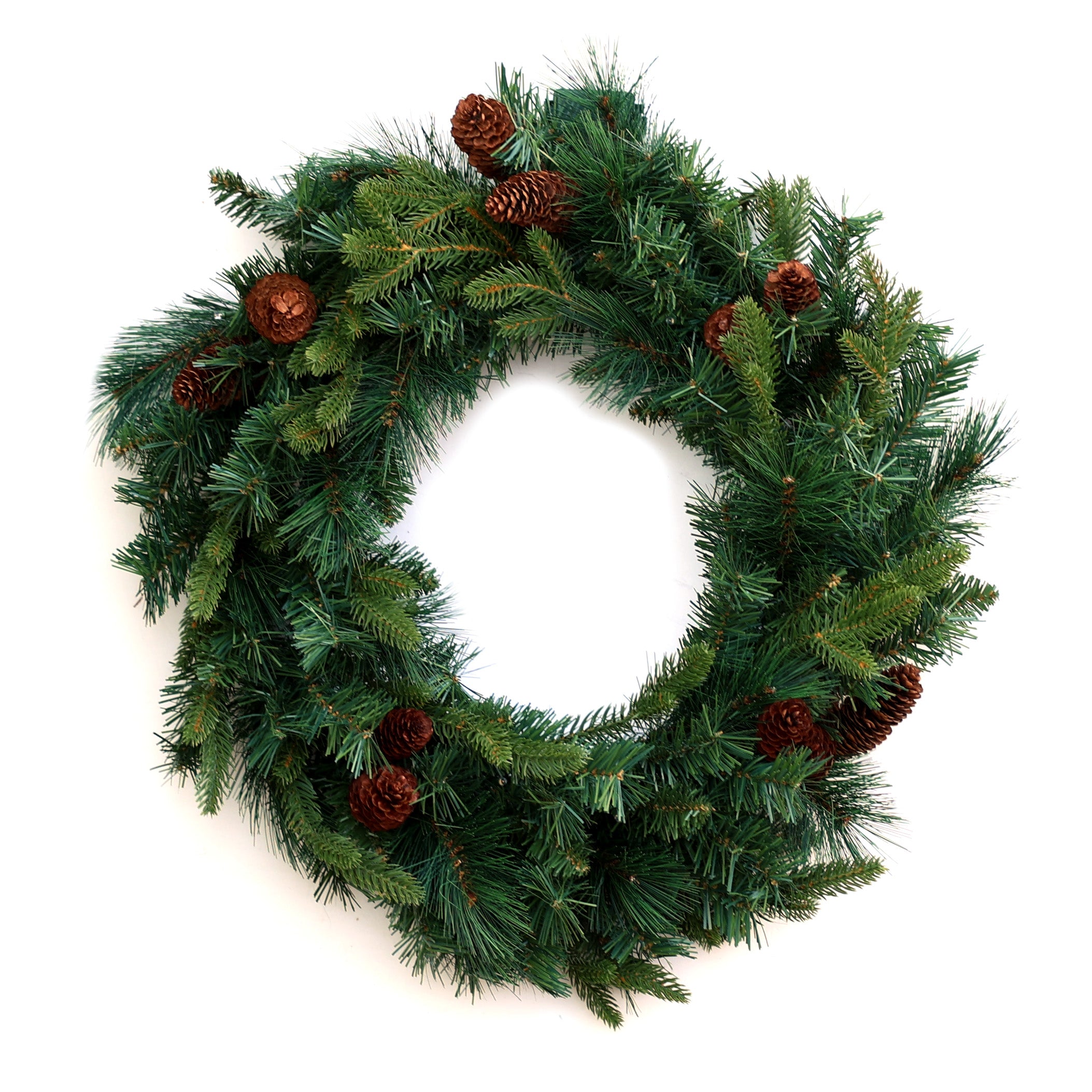 60cm Premium Quality Artificial Wreath with lights HRL24