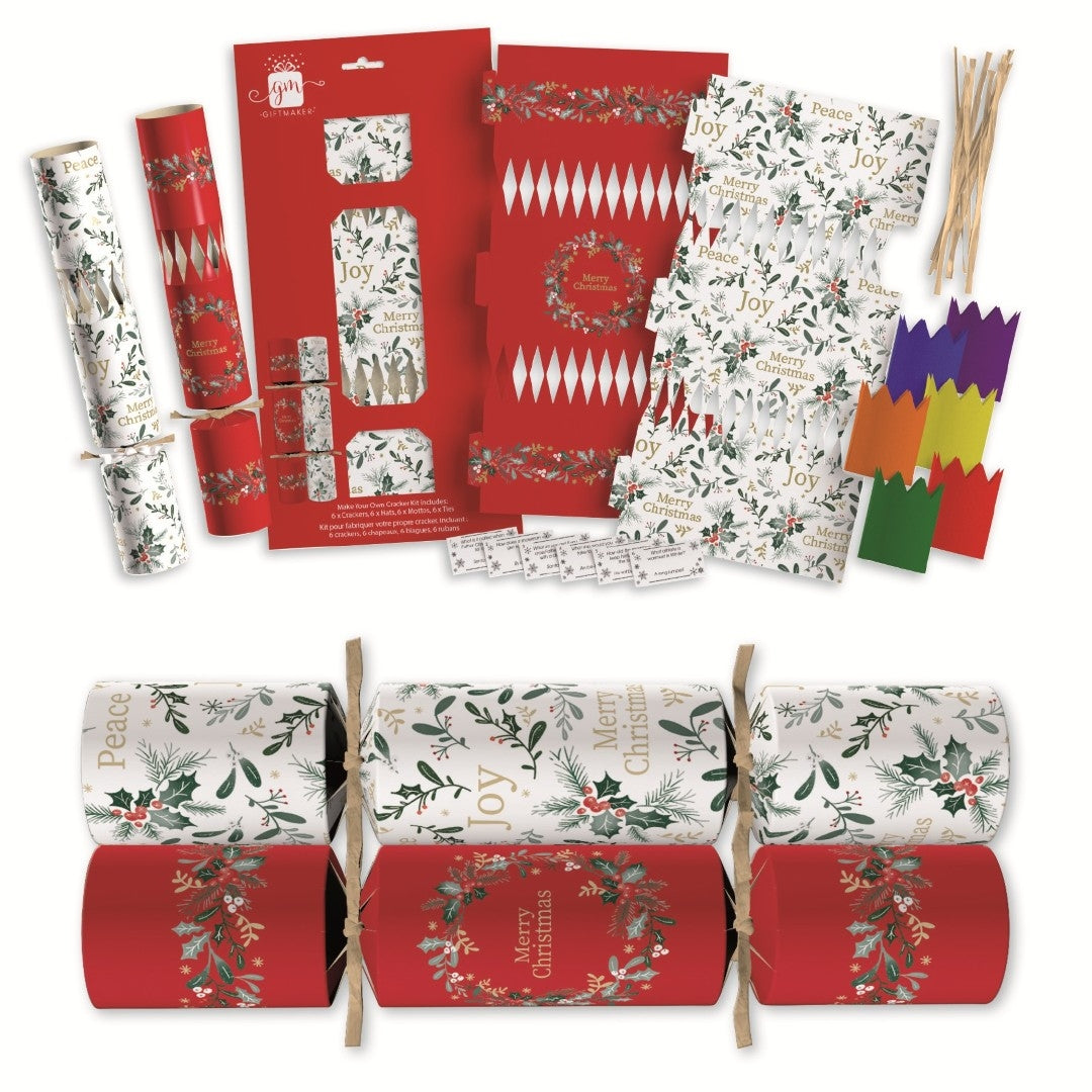 8PCS 12" DIY Traditional Christmas Cracker Kit | Christmas Cracker