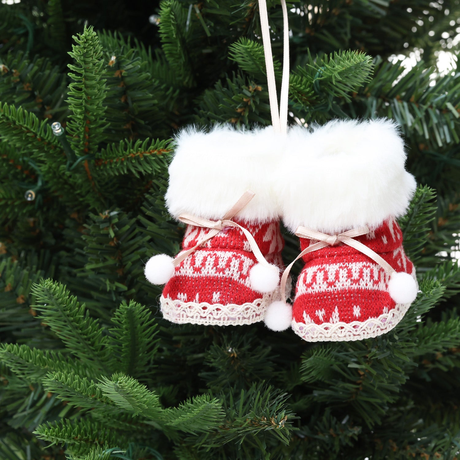 9cm Christmas boot plush ornament 04201