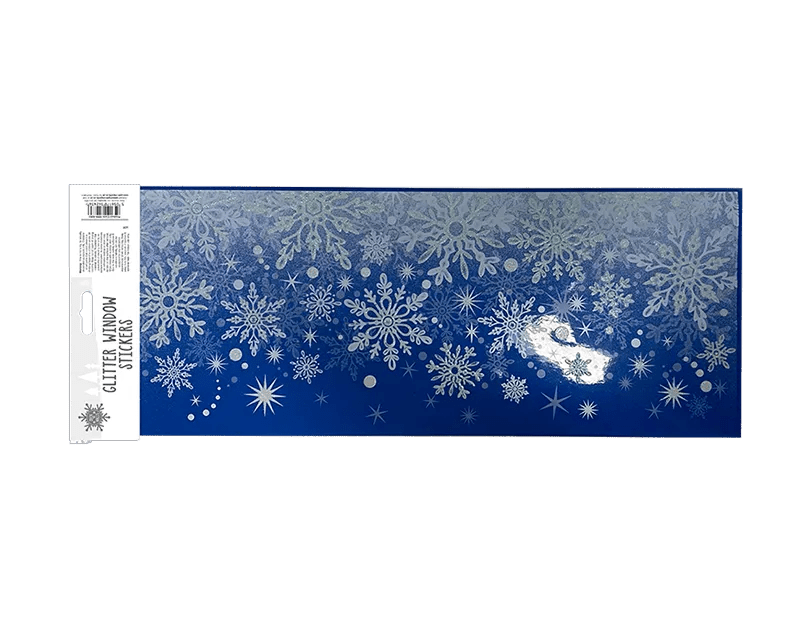 Christmas Glitter Window Decoration Stickers - MODA FLORA Santa's Workshop