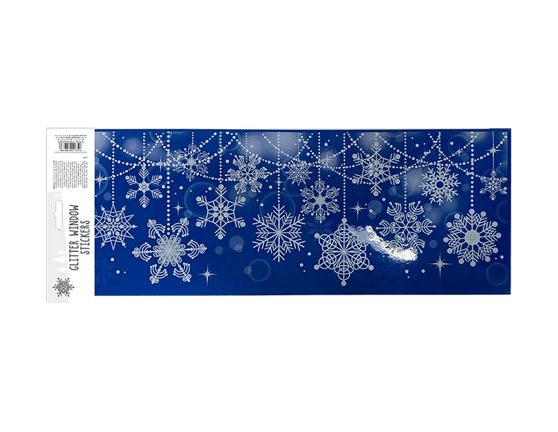 Christmas Glitter Window Decoration Stickers - MODA FLORA Santa's Workshop