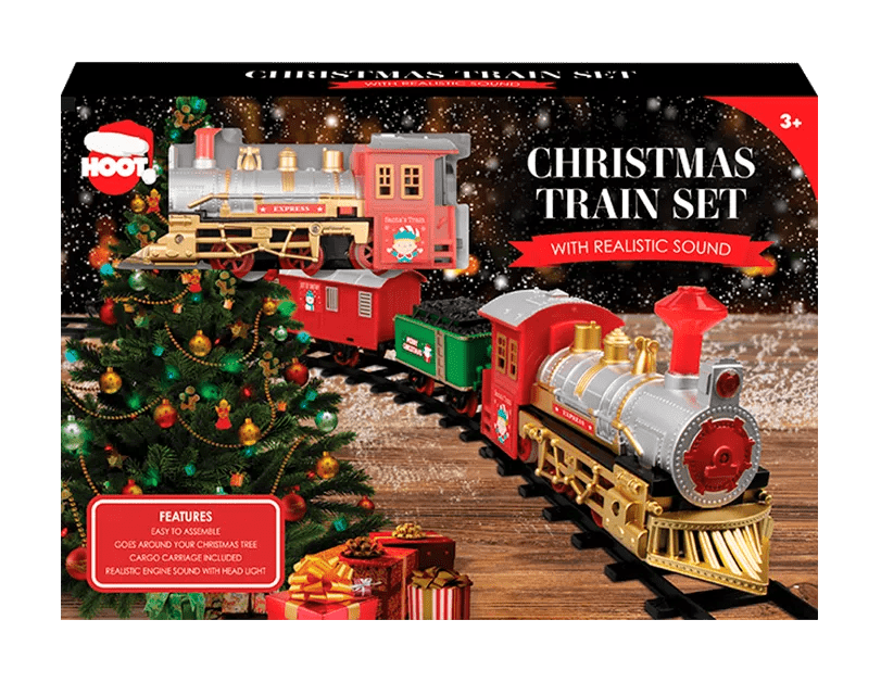 Christmas Train Set With Sound - MODA FLORA Santa's Workshop