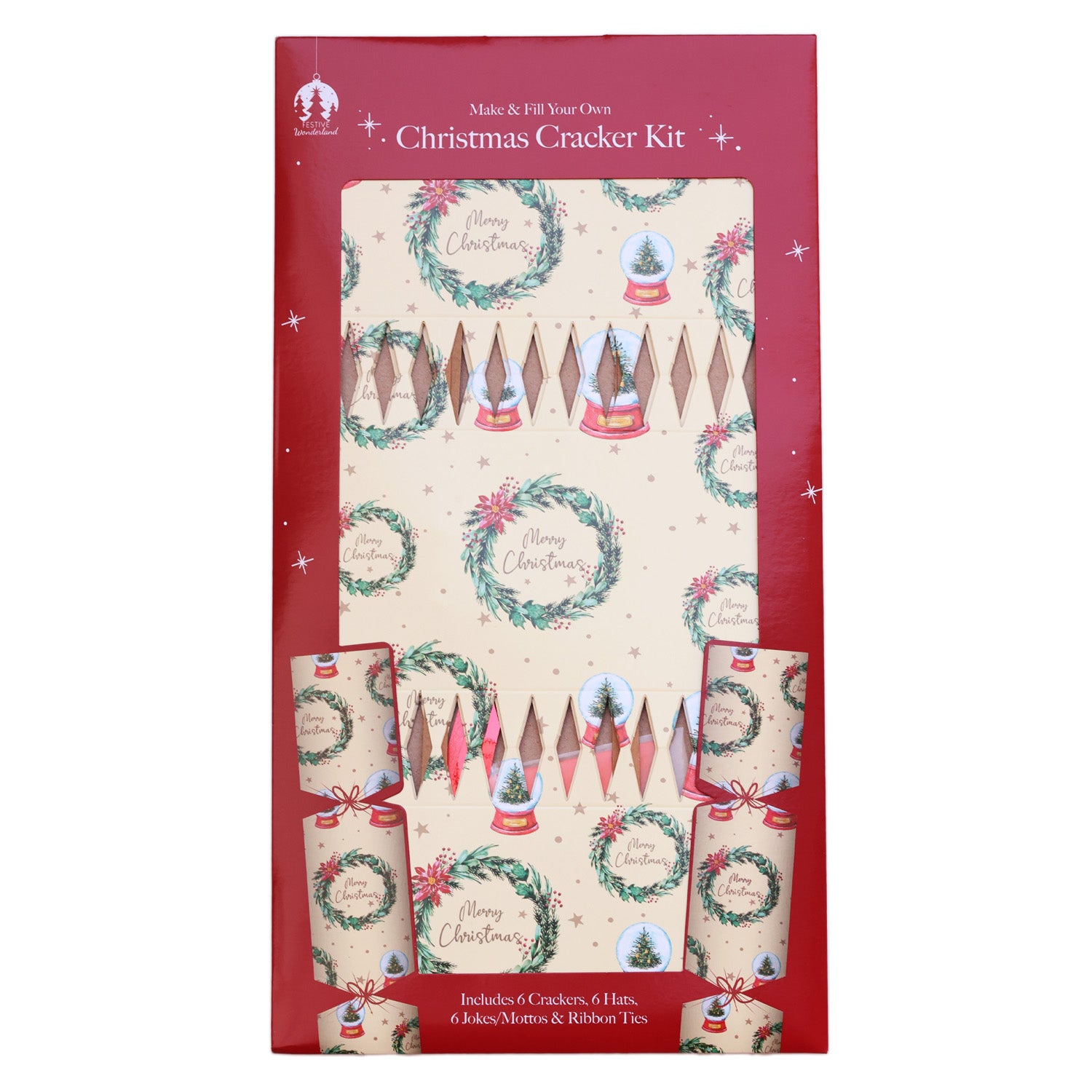 6PCS DIY Christmas Crackers Kit - Merry Christmas CRK0006-007Y