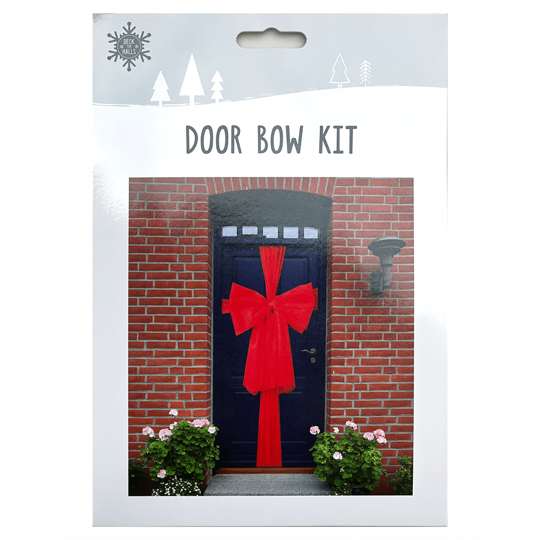Festive Christmas Door Bow Kit | Red - MODA FLORA Santa's Workshop