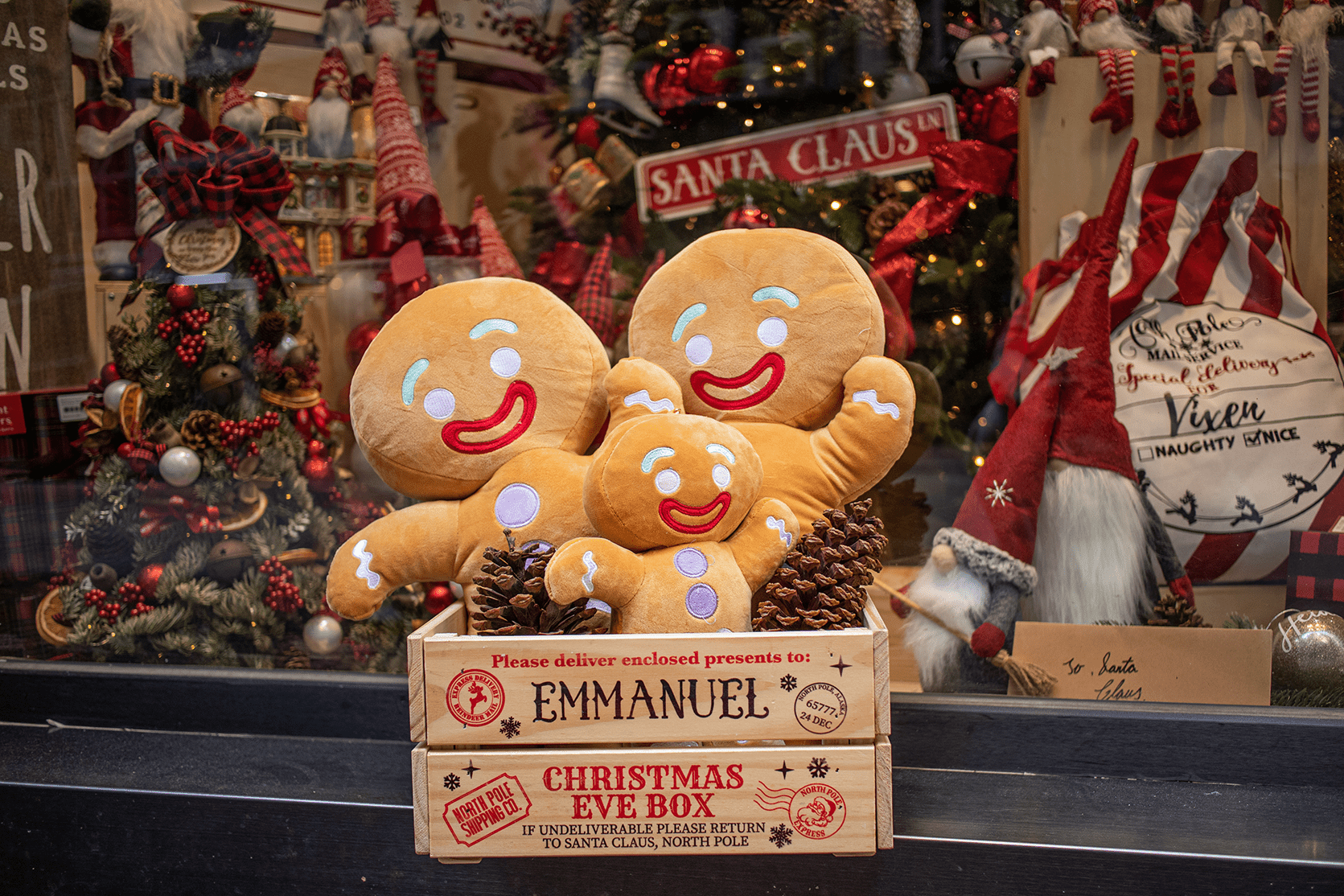 Gingerbread man Stuff Soft Doll - MODA FLORA Santa's Workshop