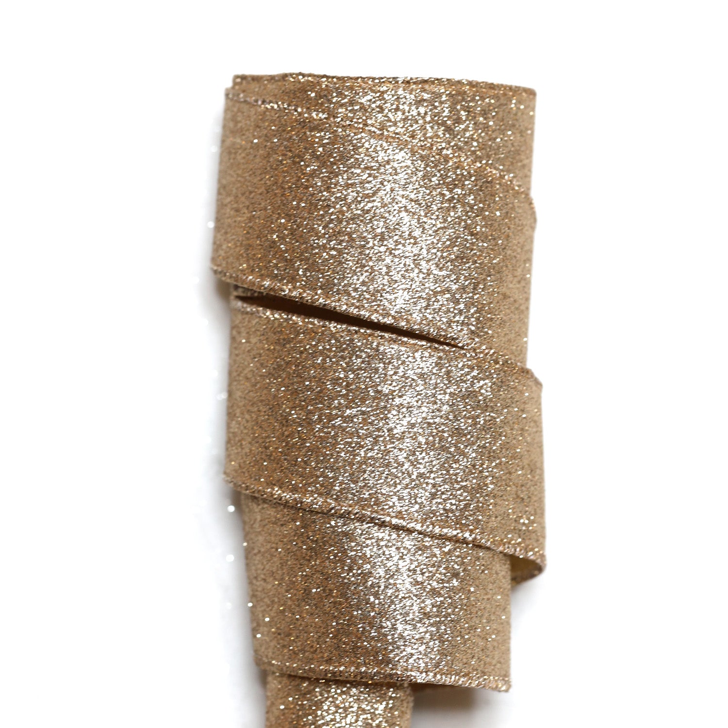 38mm x 5M Gold Glitter Ribbon 3805001