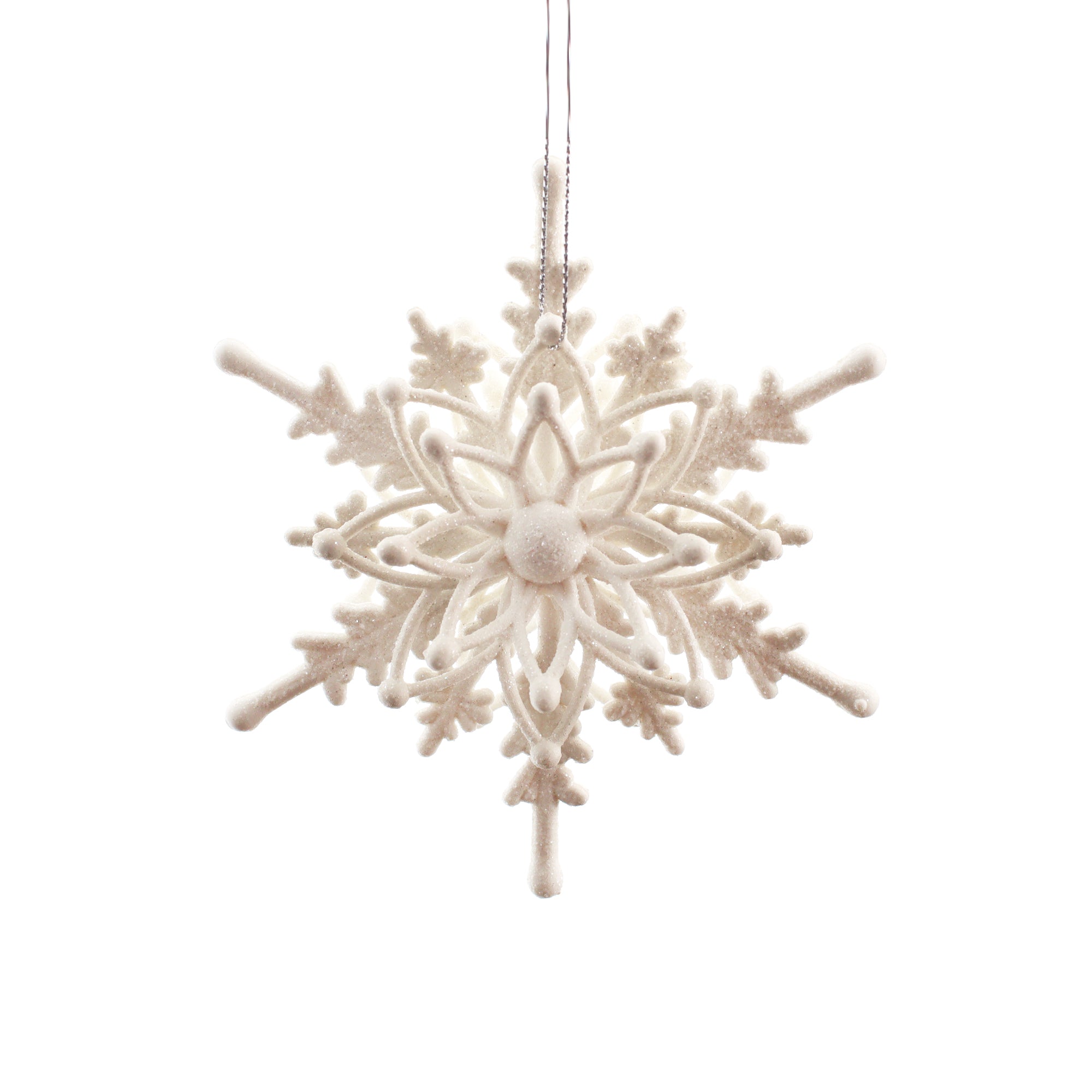 13cm 3D Snowflake Shatterproof Ornament 01201 - MODA FLORA Santa's Workshop