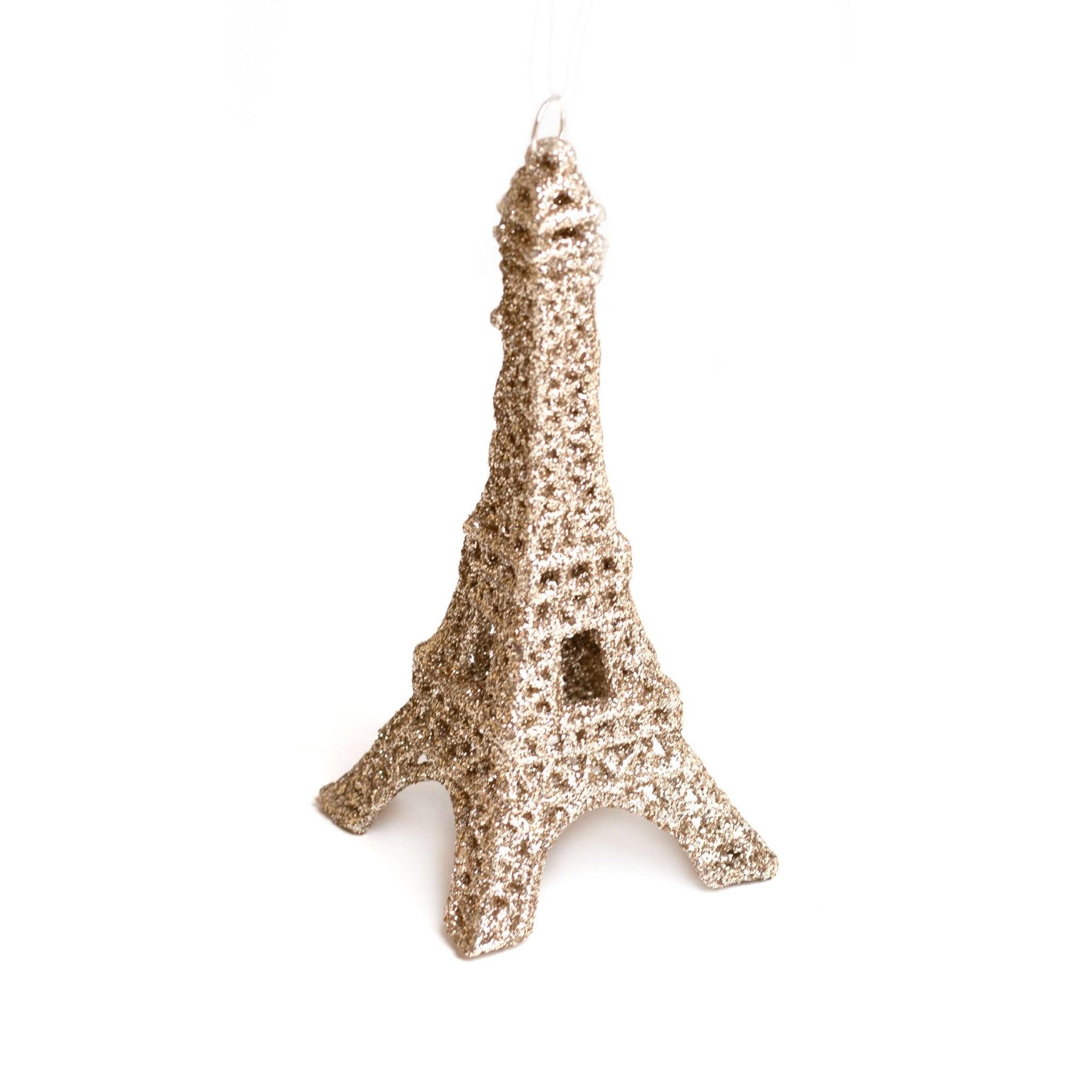 15cm Eiffel Tower Glittered Ornament 00501 - MODA FLORA Santa's Workshop