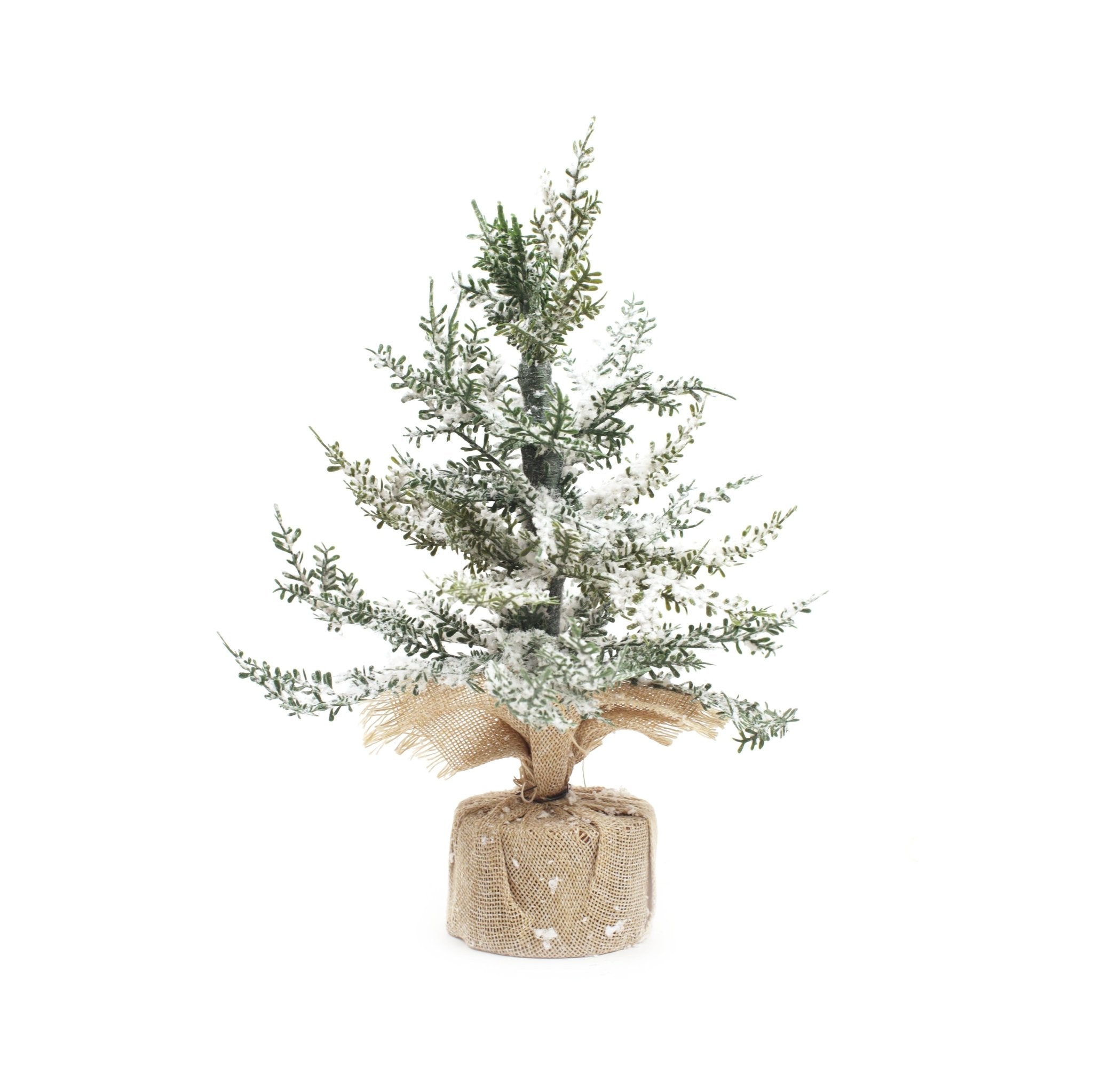 30cm Flocked Desktop Christmas Tree - MODA FLORA Santa's Workshop
