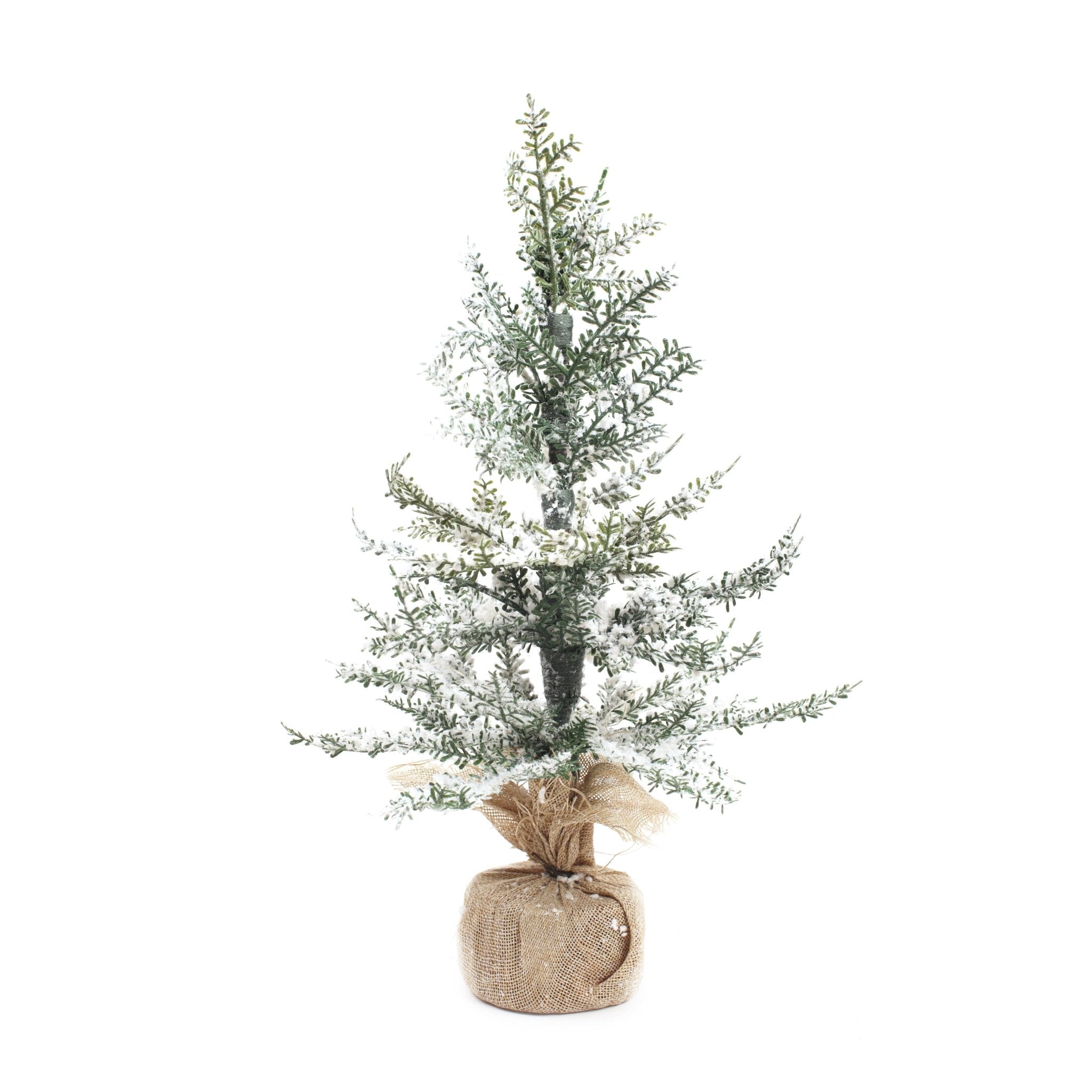 45cm Flocked Desktop Christmas Tree - MODA FLORA Santa's Workshop