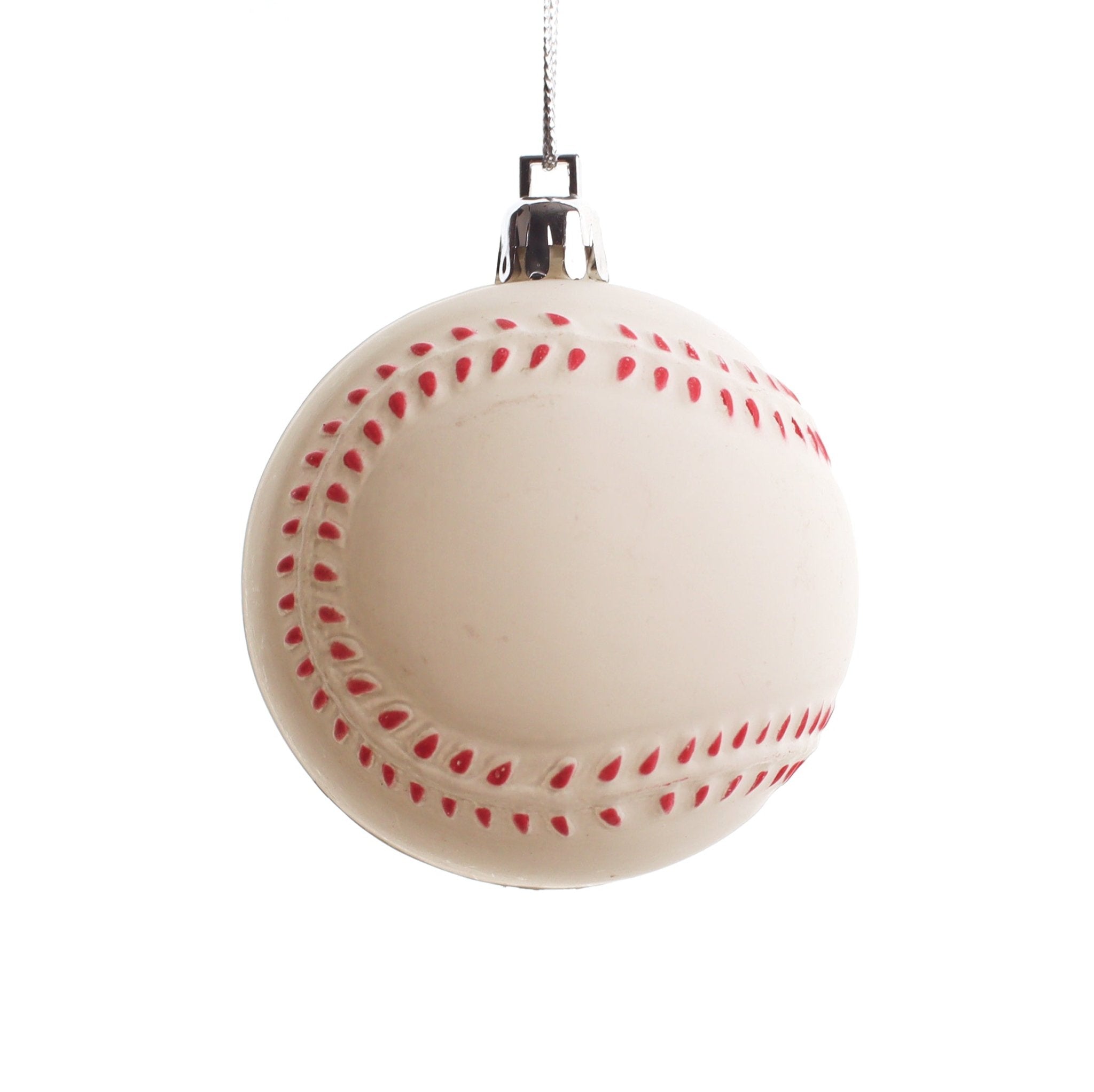 8cm Baseball Shatterproof Ornament - MODA FLORA Santa's Workshop