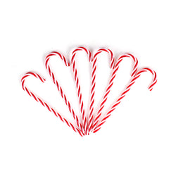 Christmas Plastic Candy Cane Hanging Ornament (Set of 6)