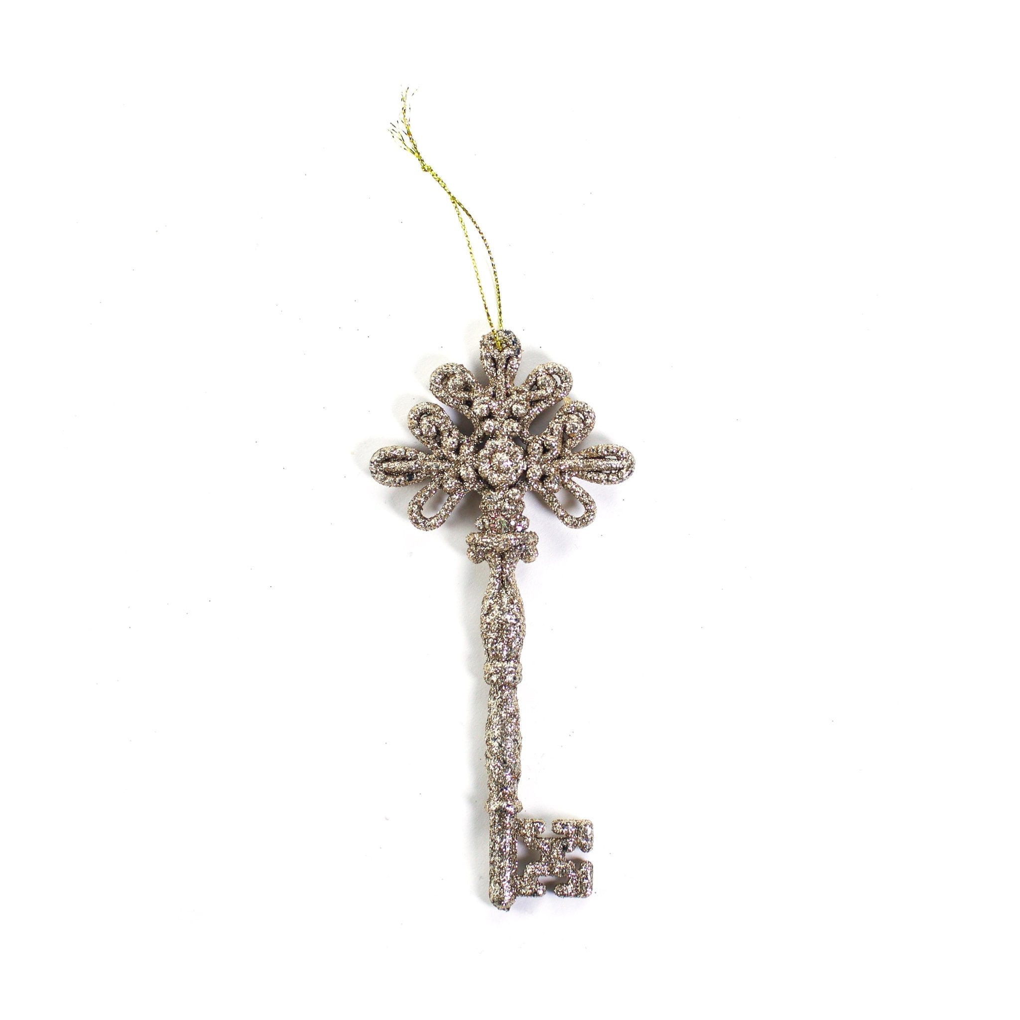Glitter Magic Key Shatterproof Ornament - MODA FLORA Santa's Workshop
